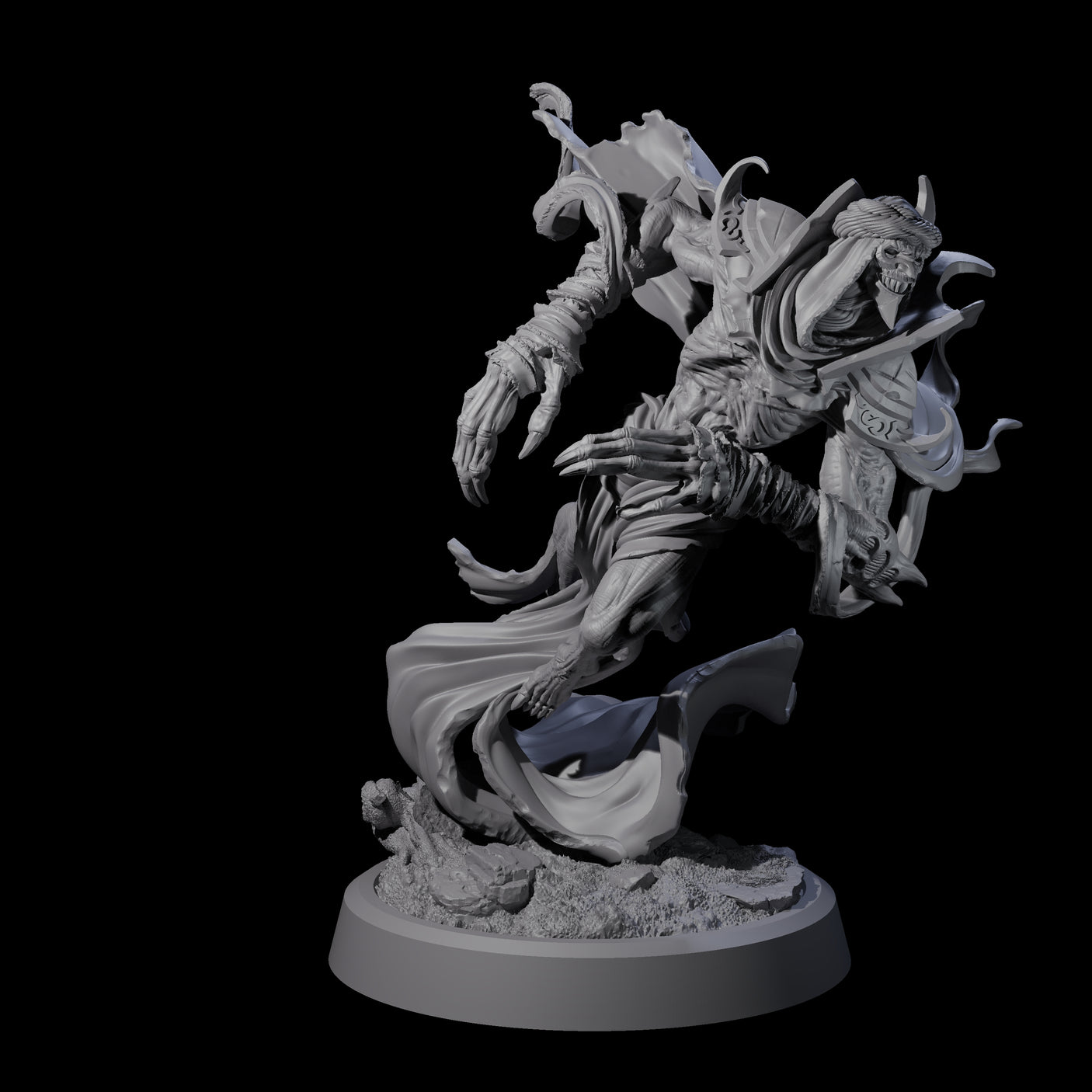 Sandy Wraith Lord A Miniature for Dungeons and Dragons, Pathfinder or other TTRPGs