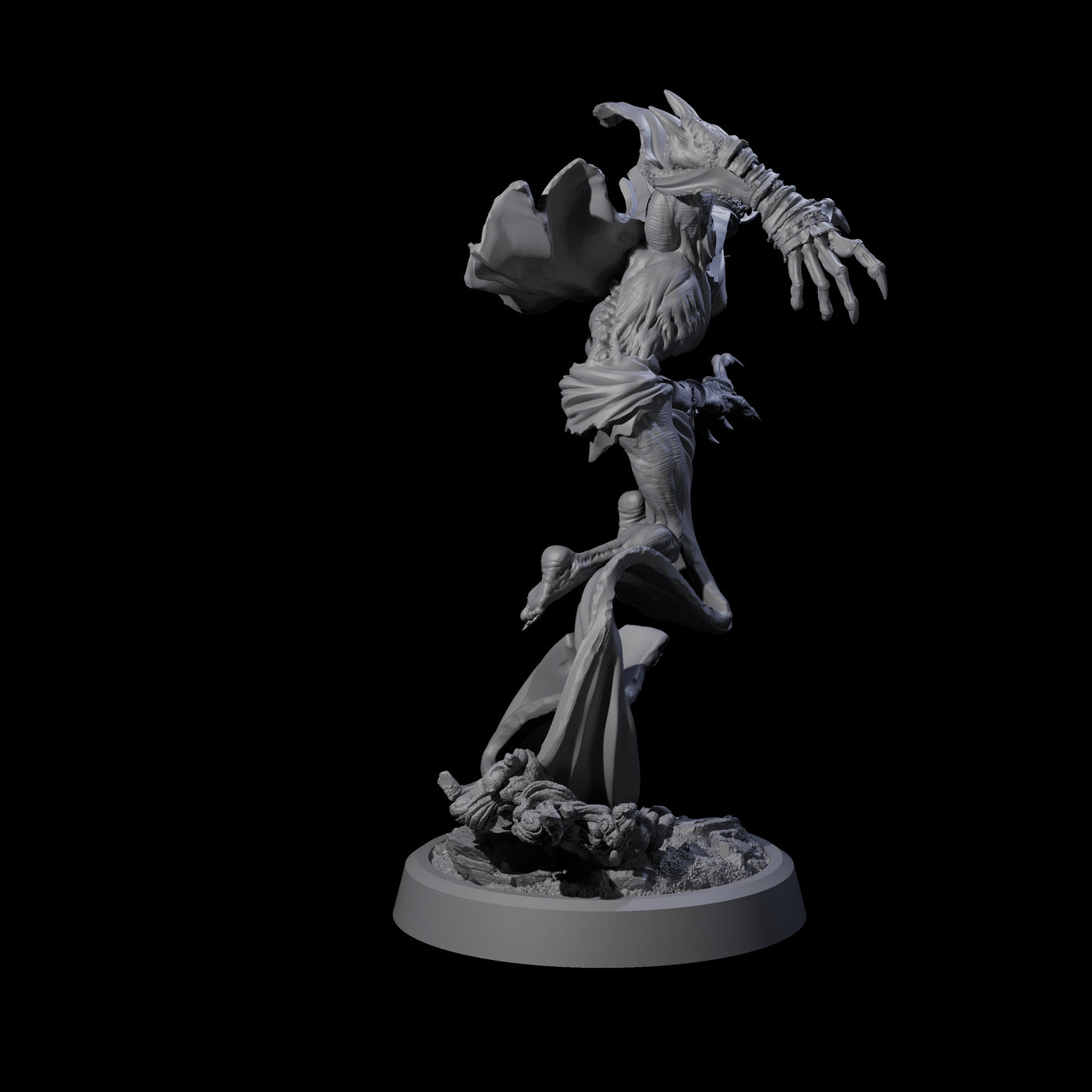 Sandy Wraith Lord B Miniature for Dungeons and Dragons, Pathfinder or other TTRPGs