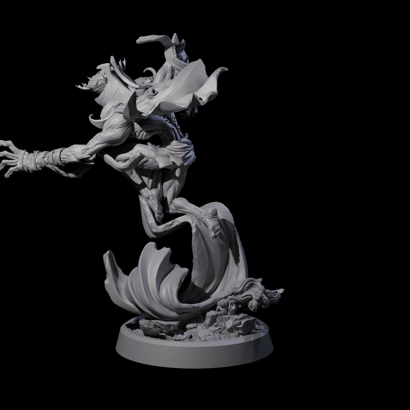 Sandy Wraith Lord B Miniature for Dungeons and Dragons, Pathfinder or other TTRPGs