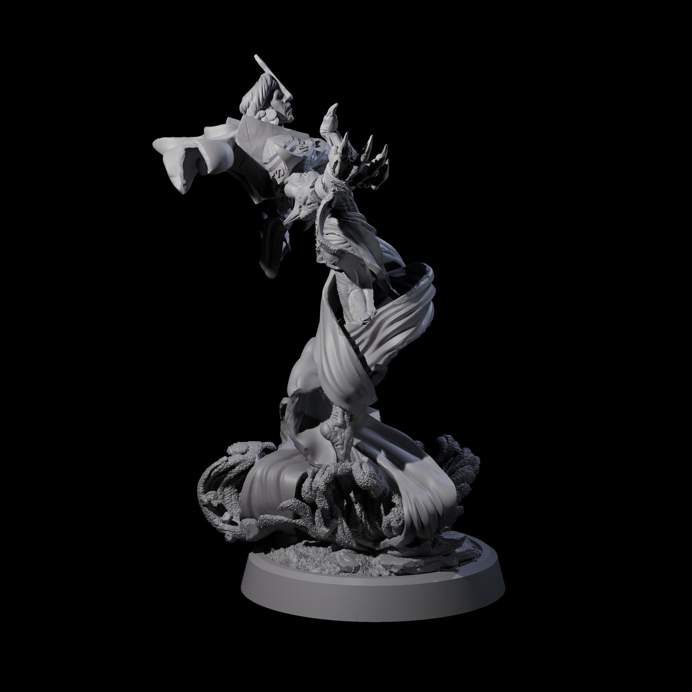 Sandy Wraith Lord C Miniature for Dungeons and Dragons, Pathfinder or other TTRPGs