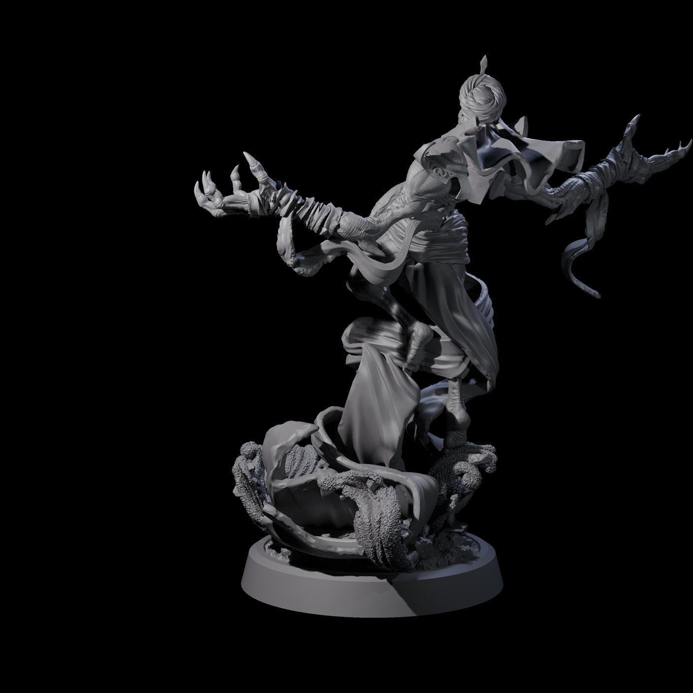 Sandy Wraith Lord C Miniature for Dungeons and Dragons, Pathfinder or other TTRPGs
