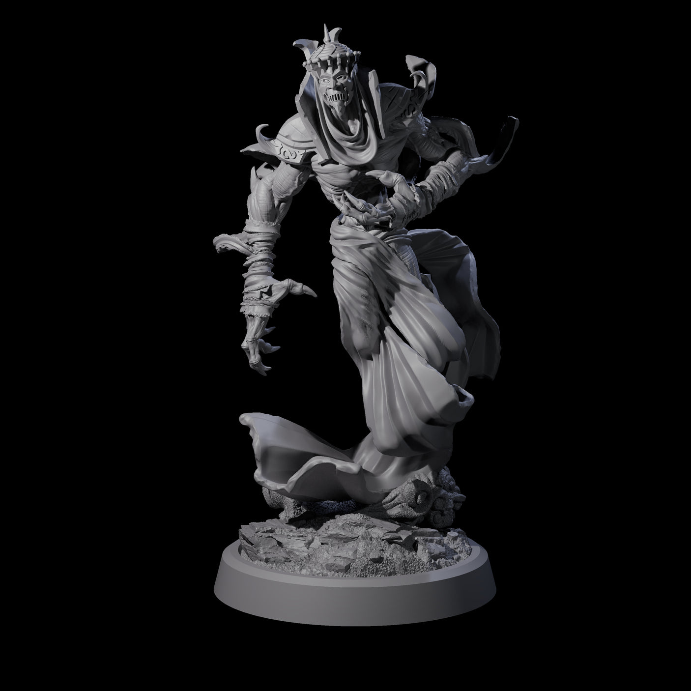 Sandy Wraith Lord D Miniature for Dungeons and Dragons, Pathfinder or other TTRPGs