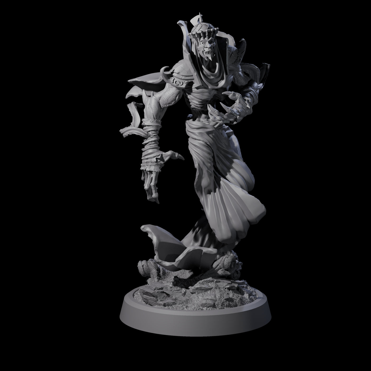 Sandy Wraith Lord D Miniature for Dungeons and Dragons, Pathfinder or other TTRPGs