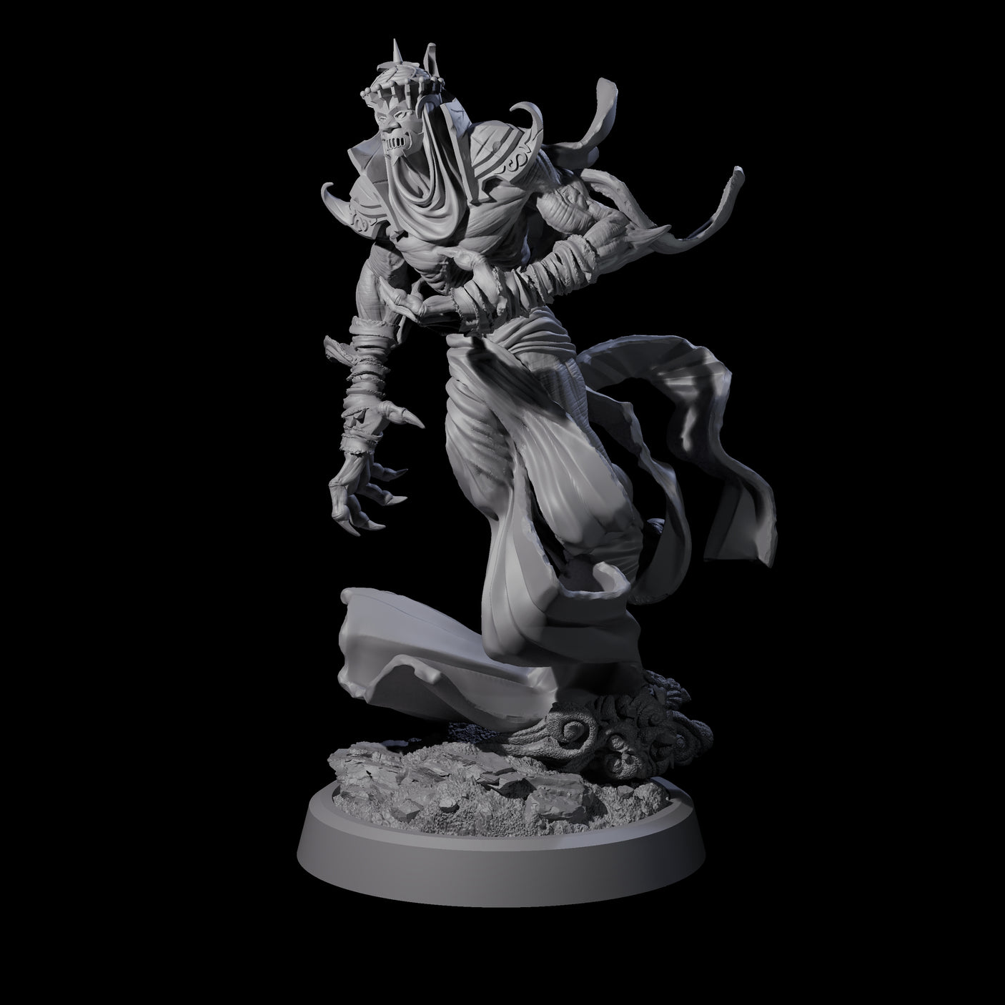 Sandy Wraith Lord D Miniature for Dungeons and Dragons, Pathfinder or other TTRPGs