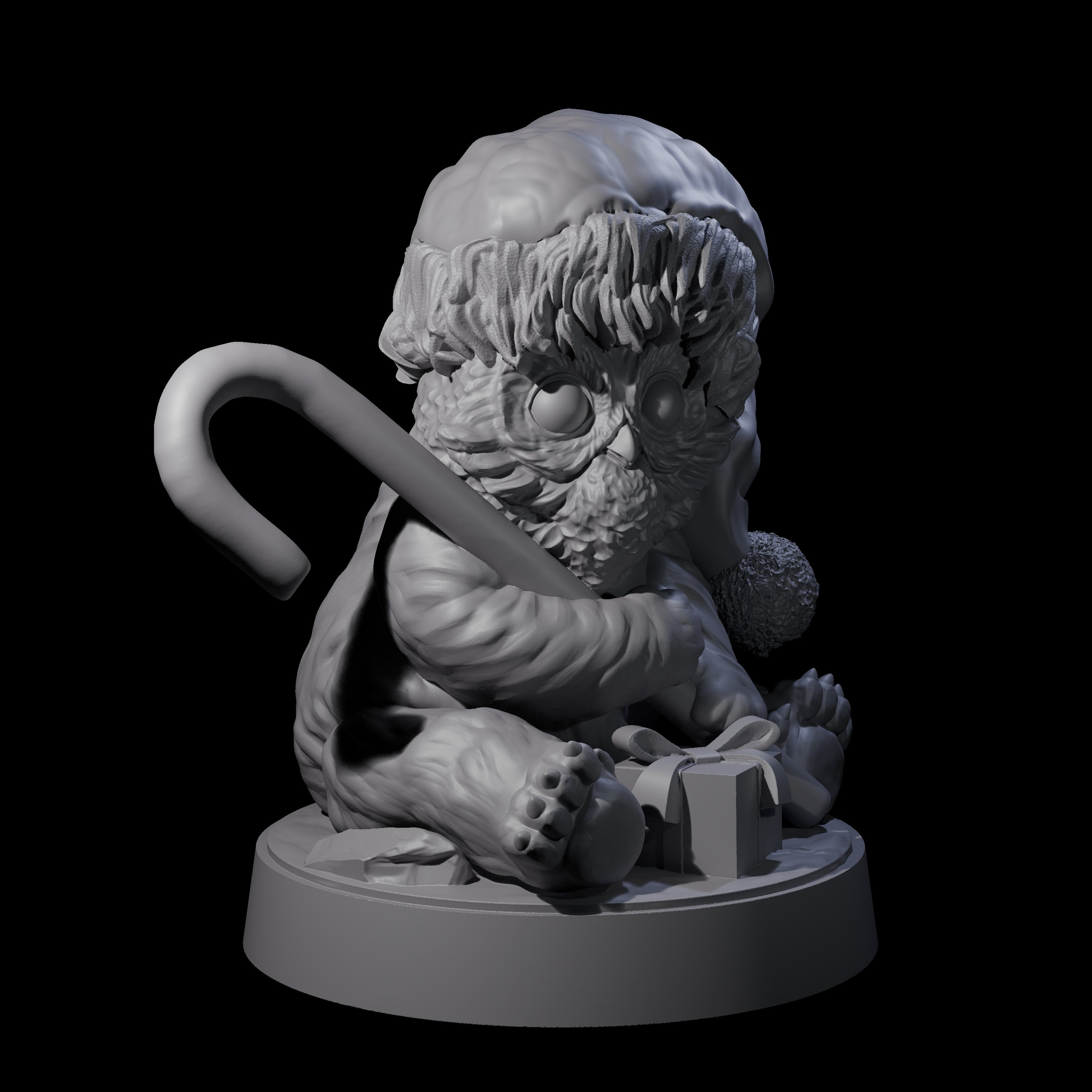 Santas Owlbear Cub Miniature for Dungeons and Dragons, Pathfinder or other TTRPGs