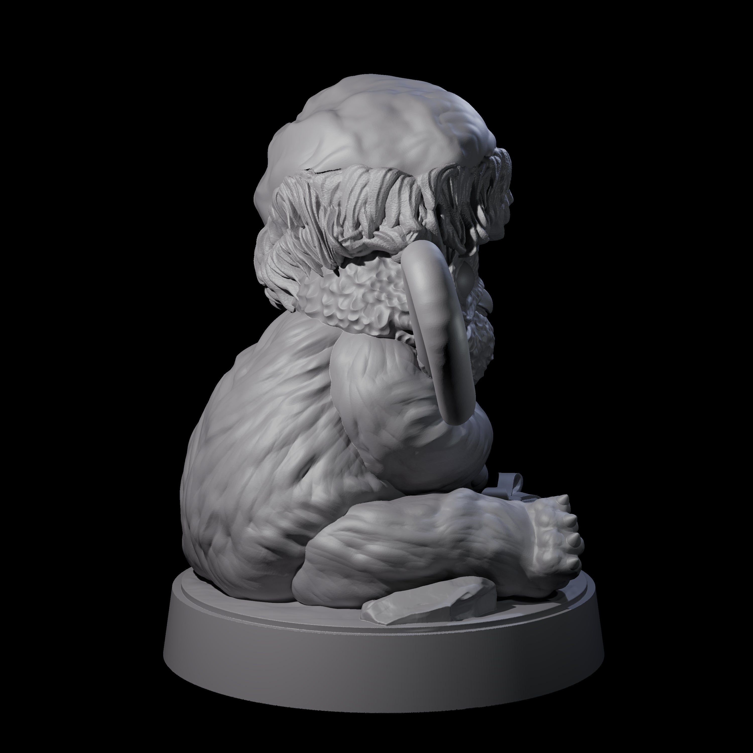 Santas Owlbear Cub Miniature for Dungeons and Dragons, Pathfinder or other TTRPGs