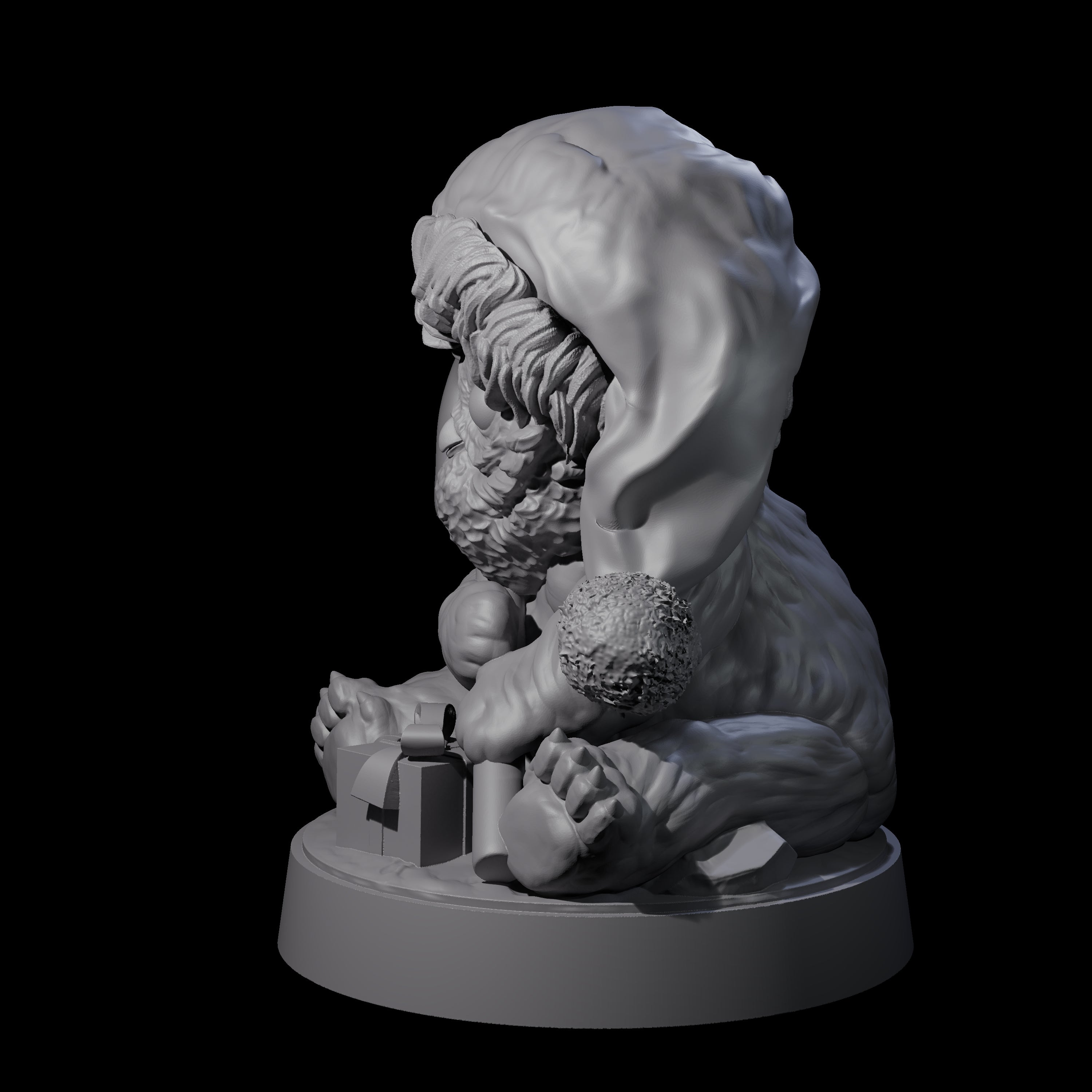 Santas Owlbear Cub Miniature for Dungeons and Dragons, Pathfinder or other TTRPGs