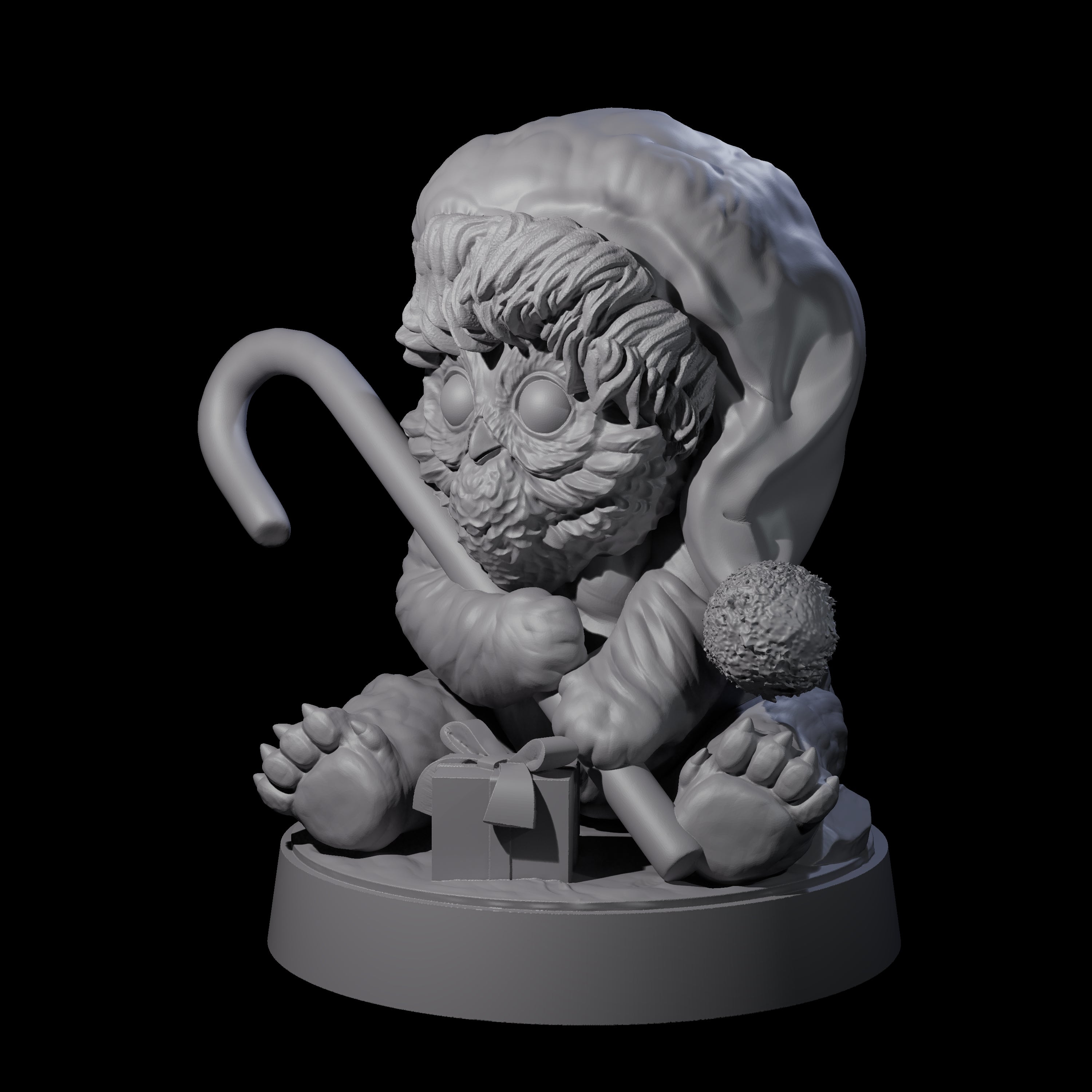 Santas Owlbear Cub Miniature for Dungeons and Dragons, Pathfinder or other TTRPGs