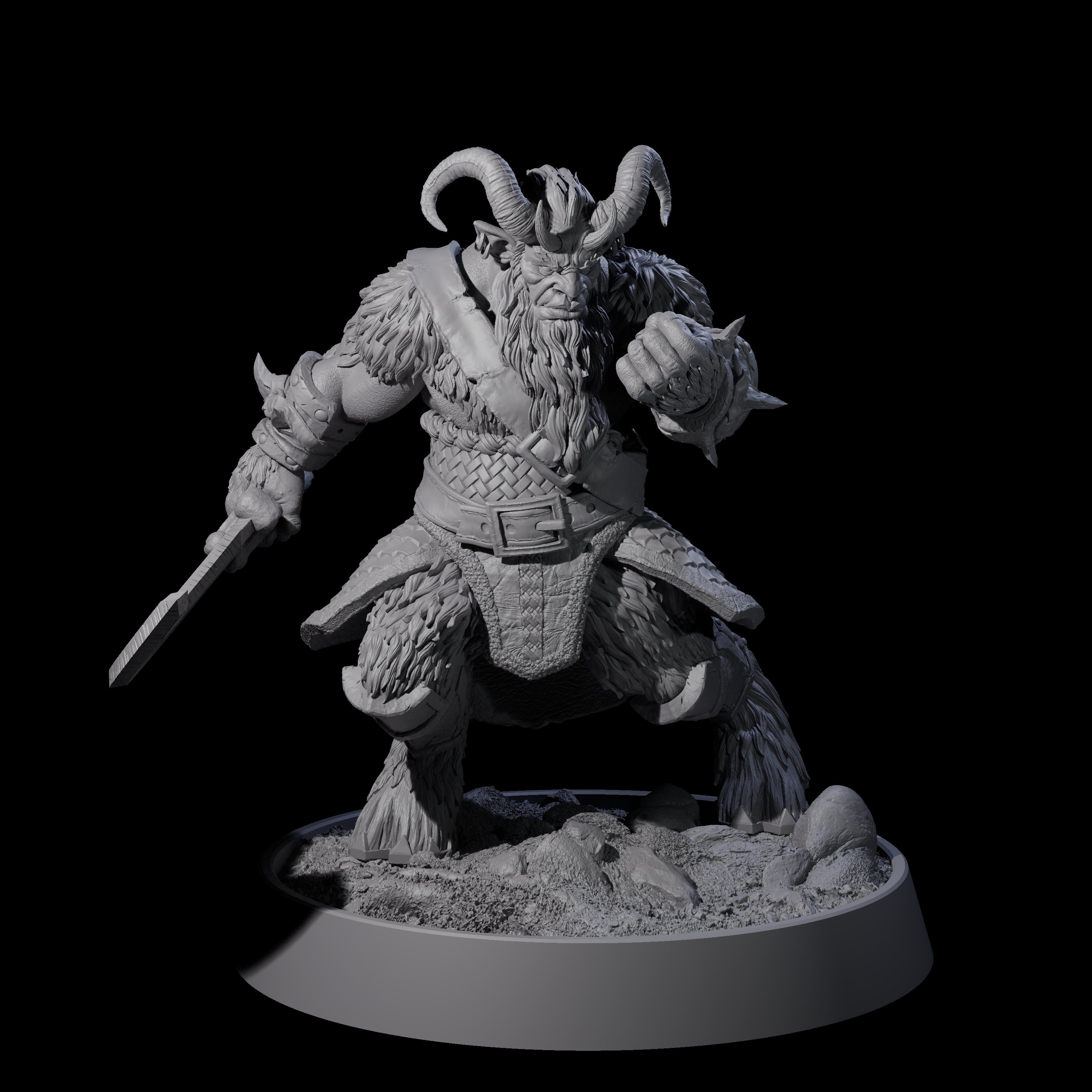 Satyr Guardians of the Forest Miniature for Dungeons and Dragons, Pathfinder or other TTRPGs