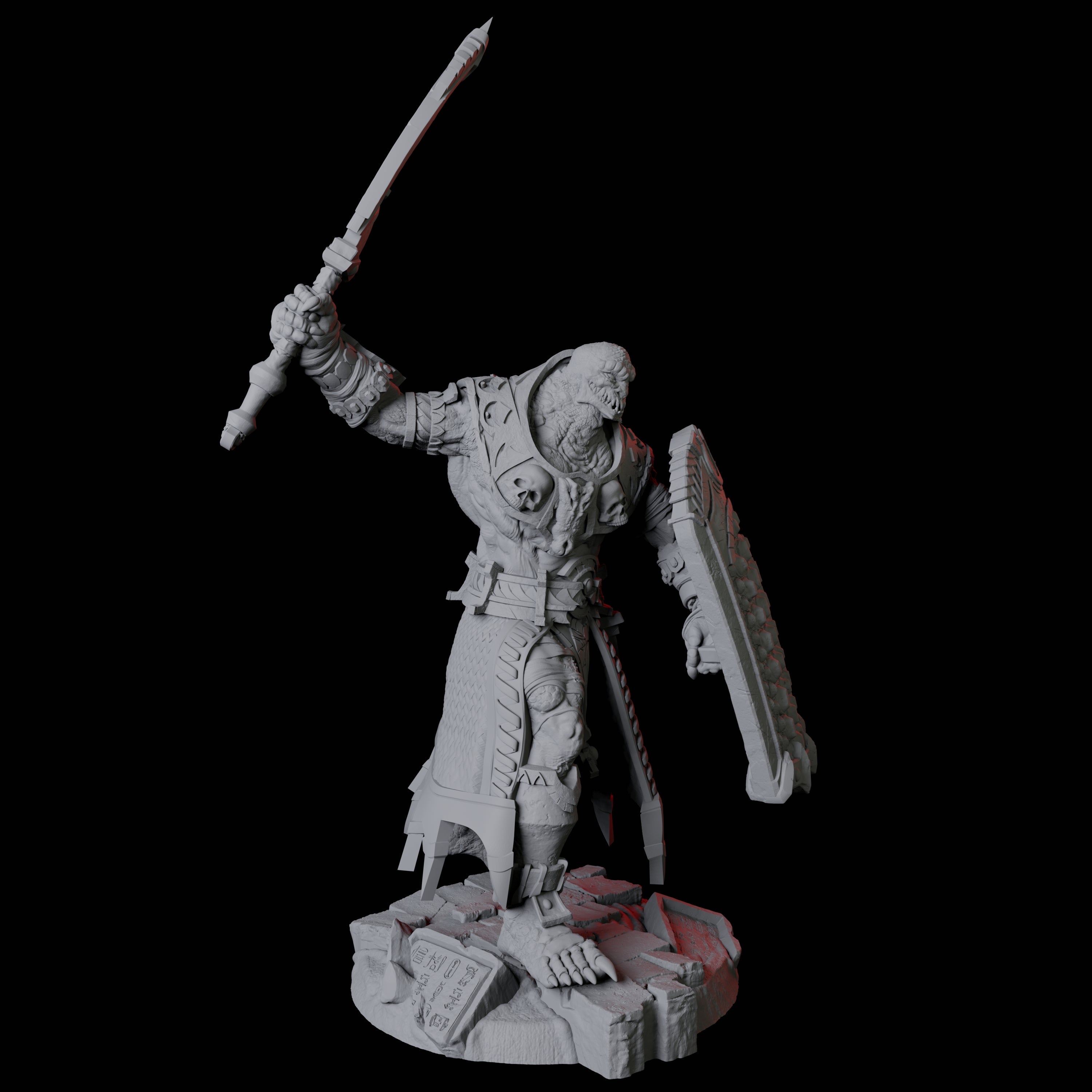 Saurian War Priest A Miniature for Dungeons and Dragons, Pathfinder or other TTRPGs