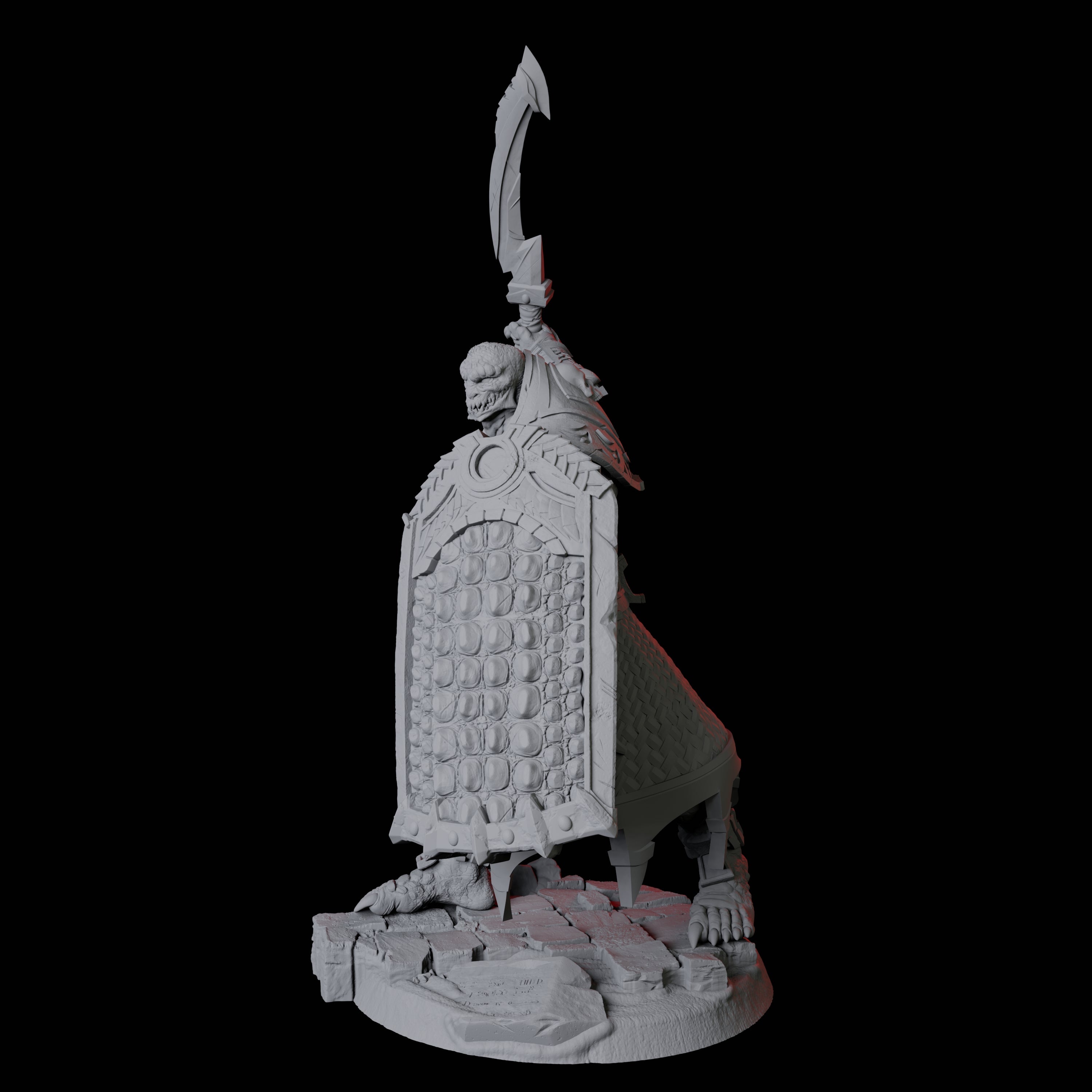 Saurian War Priest A Miniature for Dungeons and Dragons, Pathfinder or other TTRPGs