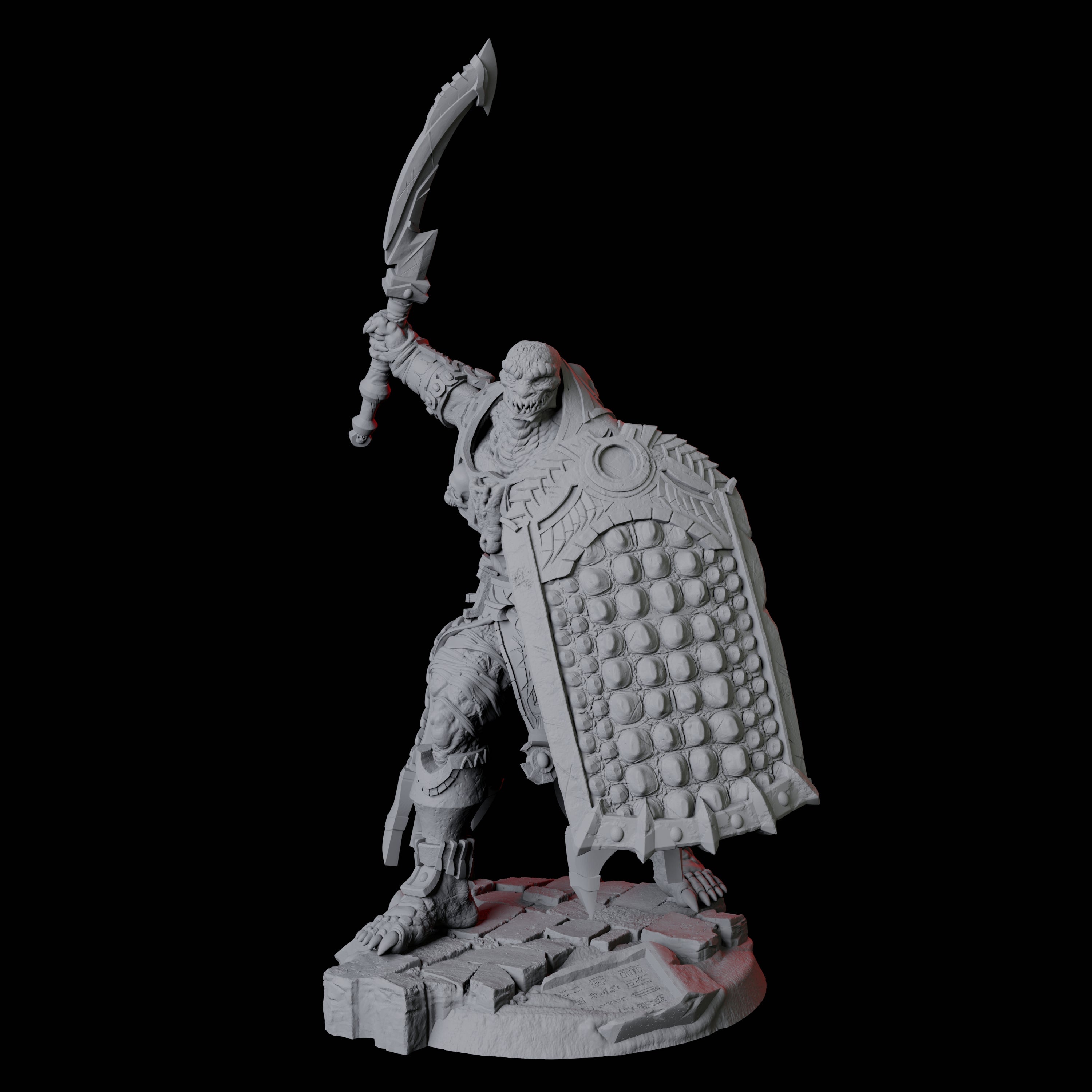 Saurian War Priest A Miniature for Dungeons and Dragons, Pathfinder or other TTRPGs