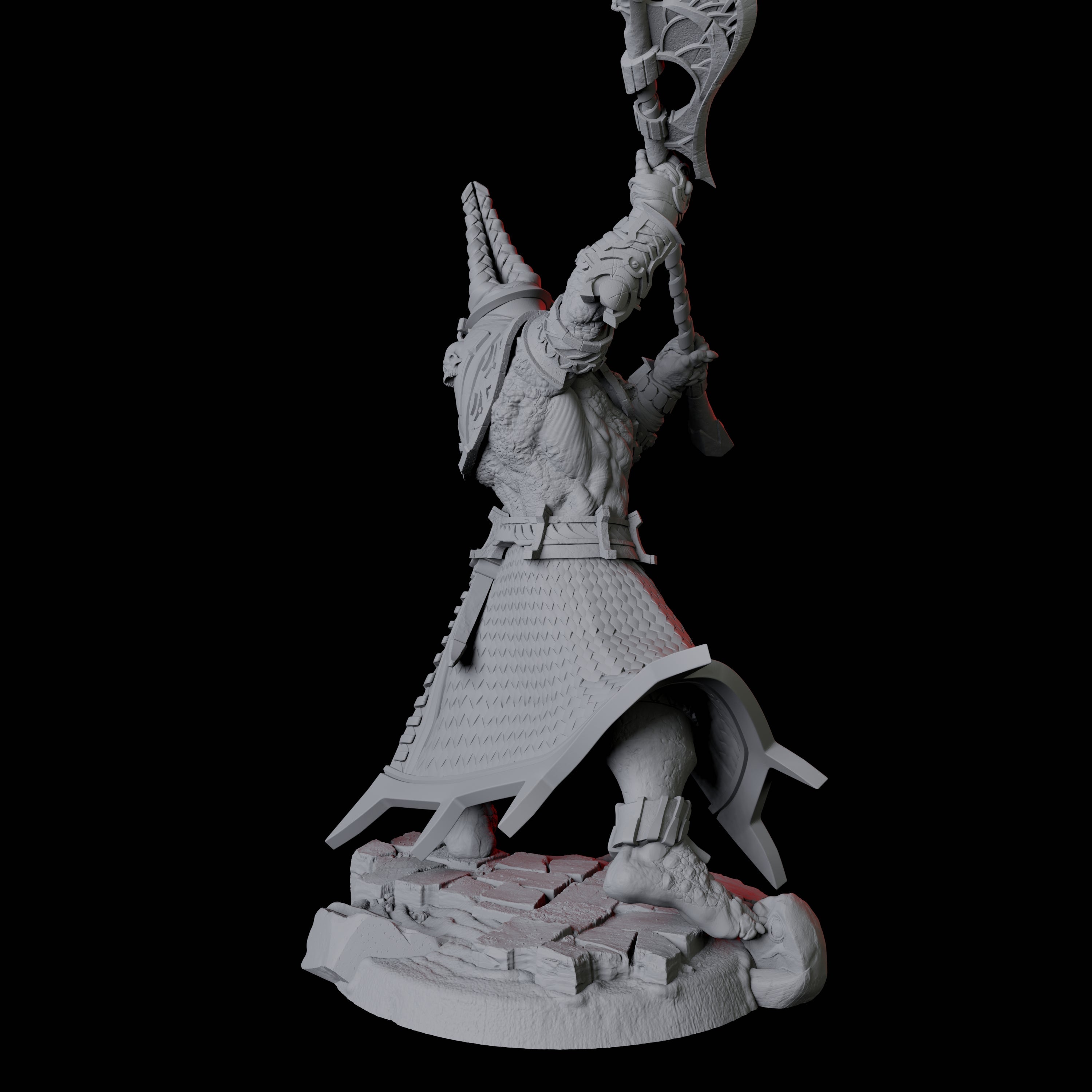 Saurian War Priest B Miniature for Dungeons and Dragons, Pathfinder or other TTRPGs