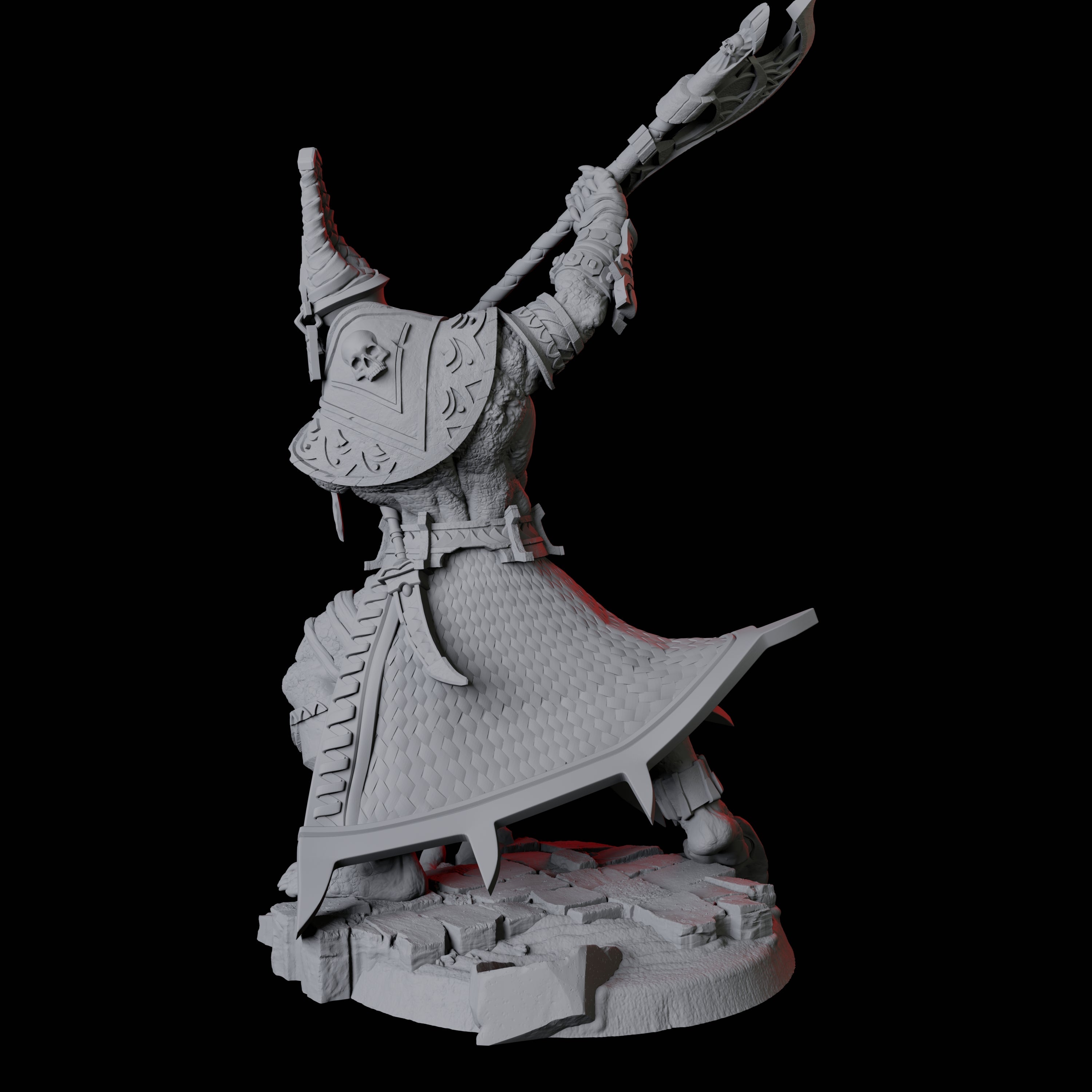 Saurian War Priest B Miniature for Dungeons and Dragons, Pathfinder or other TTRPGs