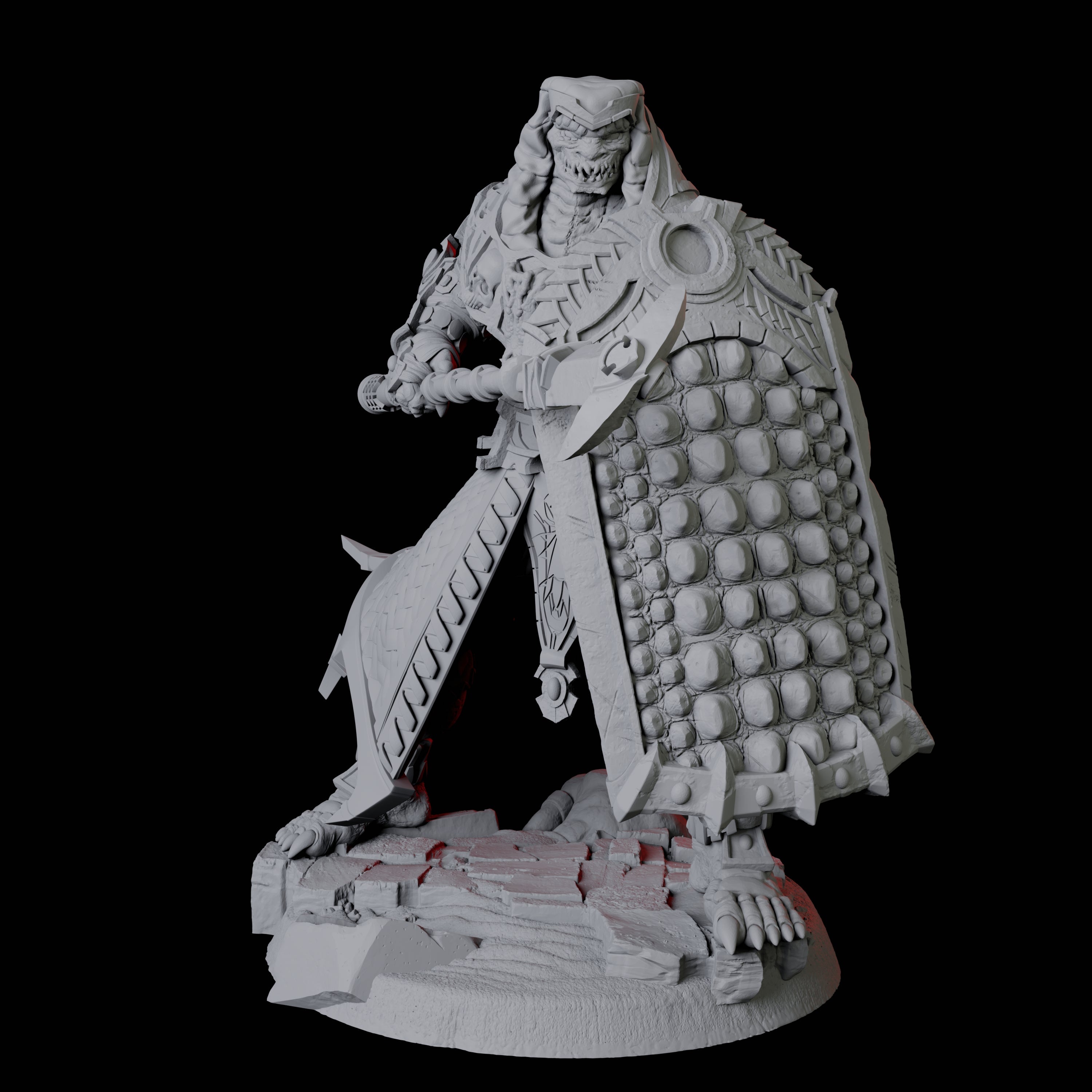 Saurian War Priest C Miniature for Dungeons and Dragons, Pathfinder or other TTRPGs