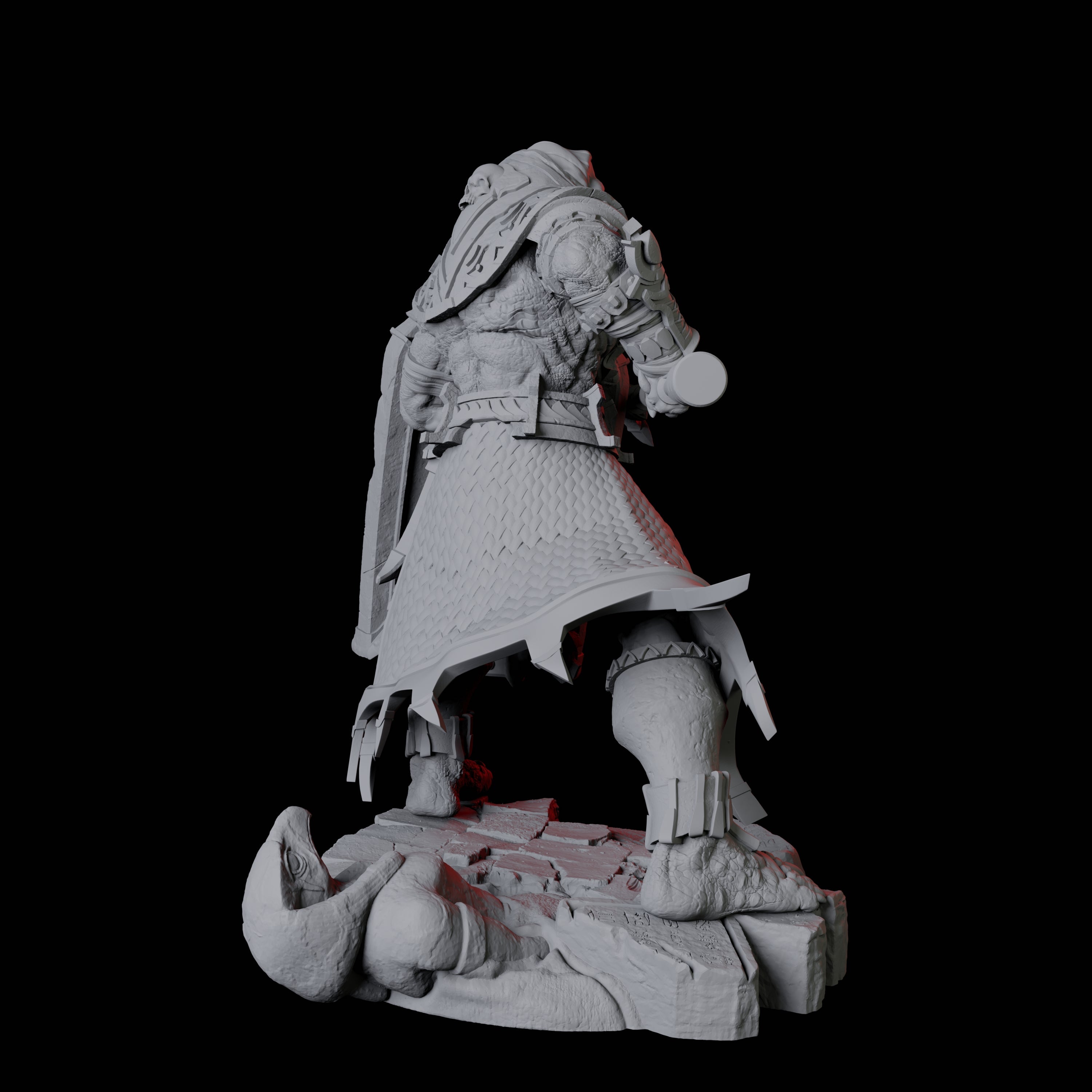 Saurian War Priest C Miniature for Dungeons and Dragons, Pathfinder or other TTRPGs