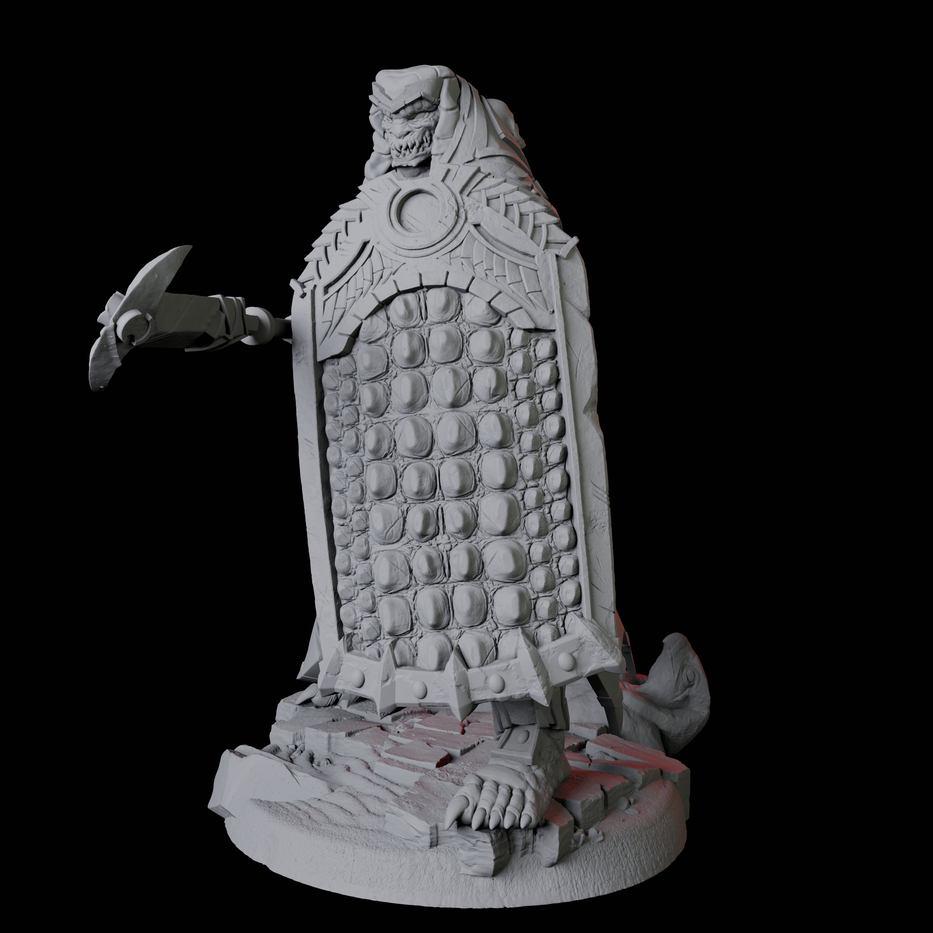 Saurian War Priest C Miniature for Dungeons and Dragons, Pathfinder or other TTRPGs