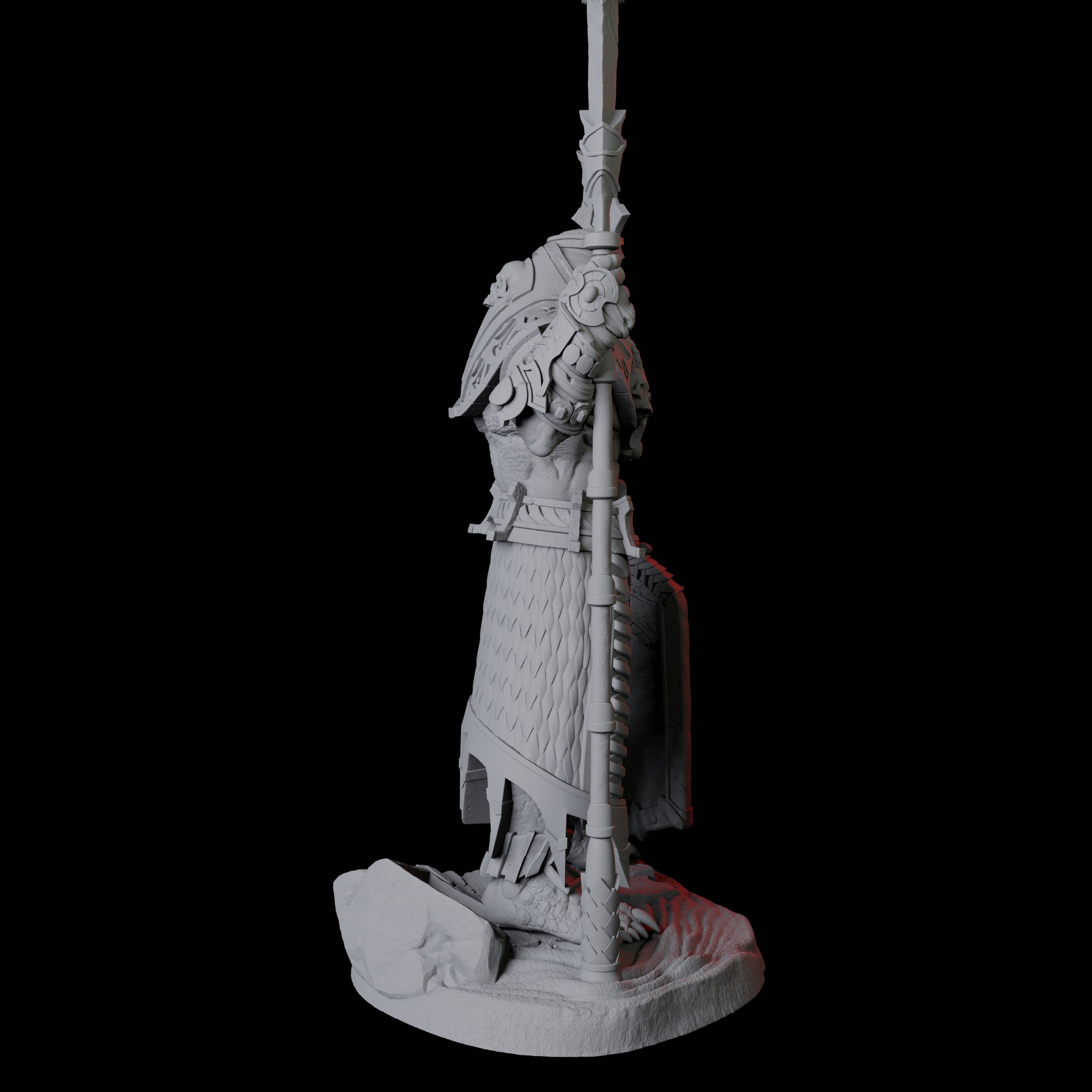 Saurian War Priest D Miniature for Dungeons and Dragons, Pathfinder or other TTRPGs