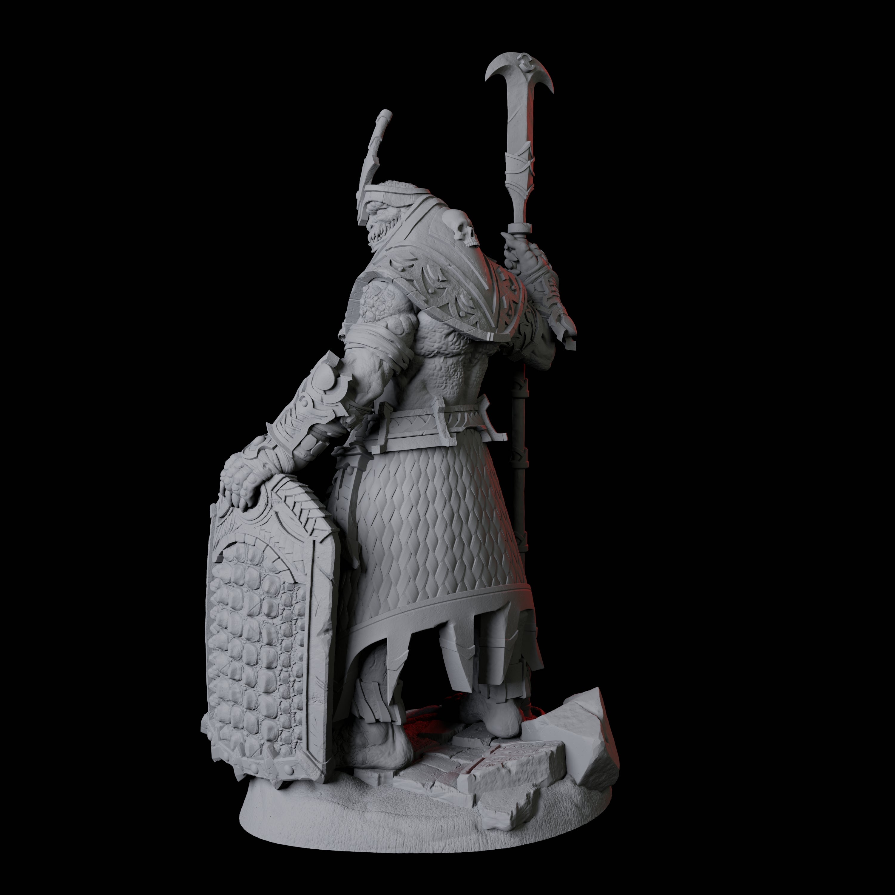 Saurian War Priest D Miniature for Dungeons and Dragons, Pathfinder or other TTRPGs