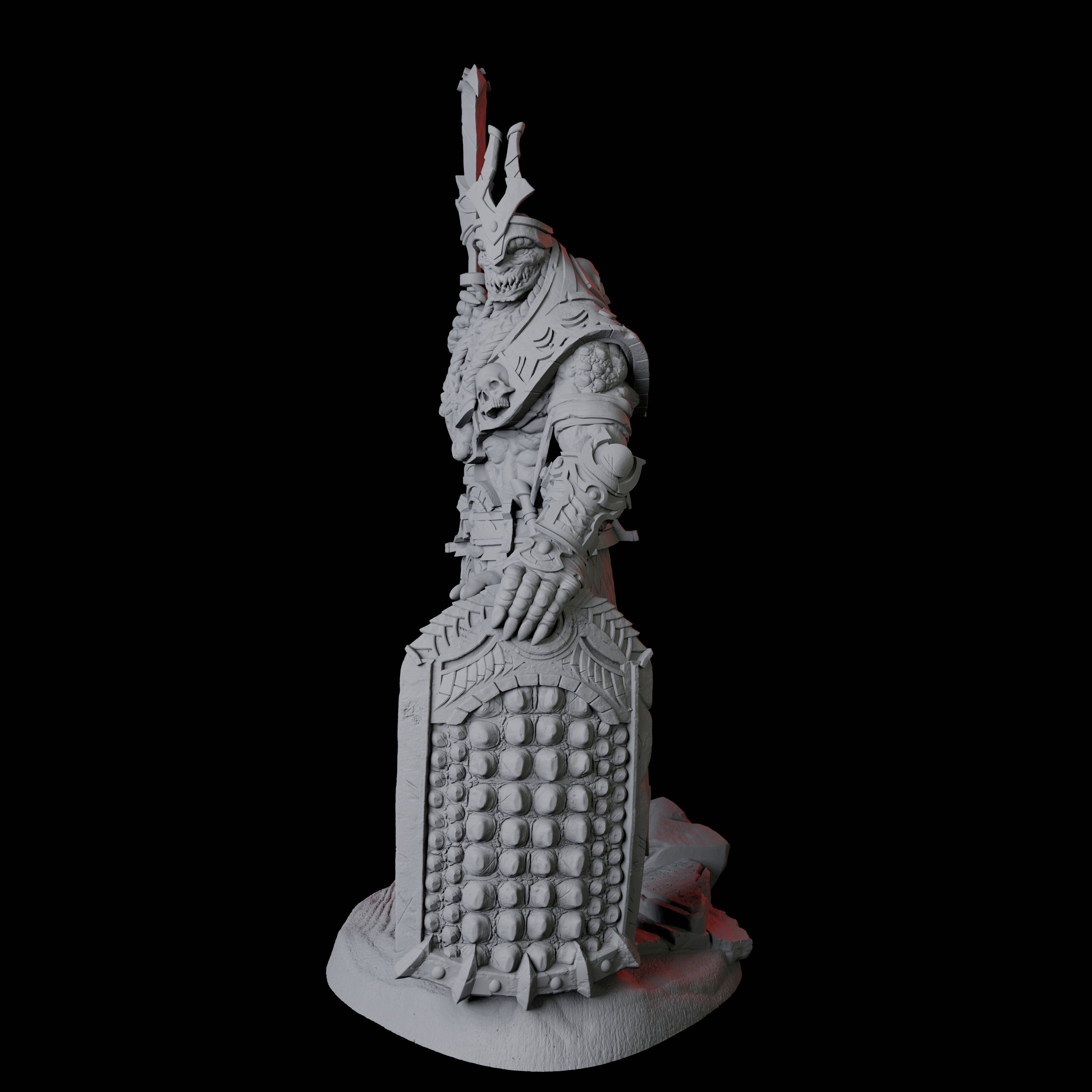 Saurian War Priest D Miniature for Dungeons and Dragons, Pathfinder or other TTRPGs