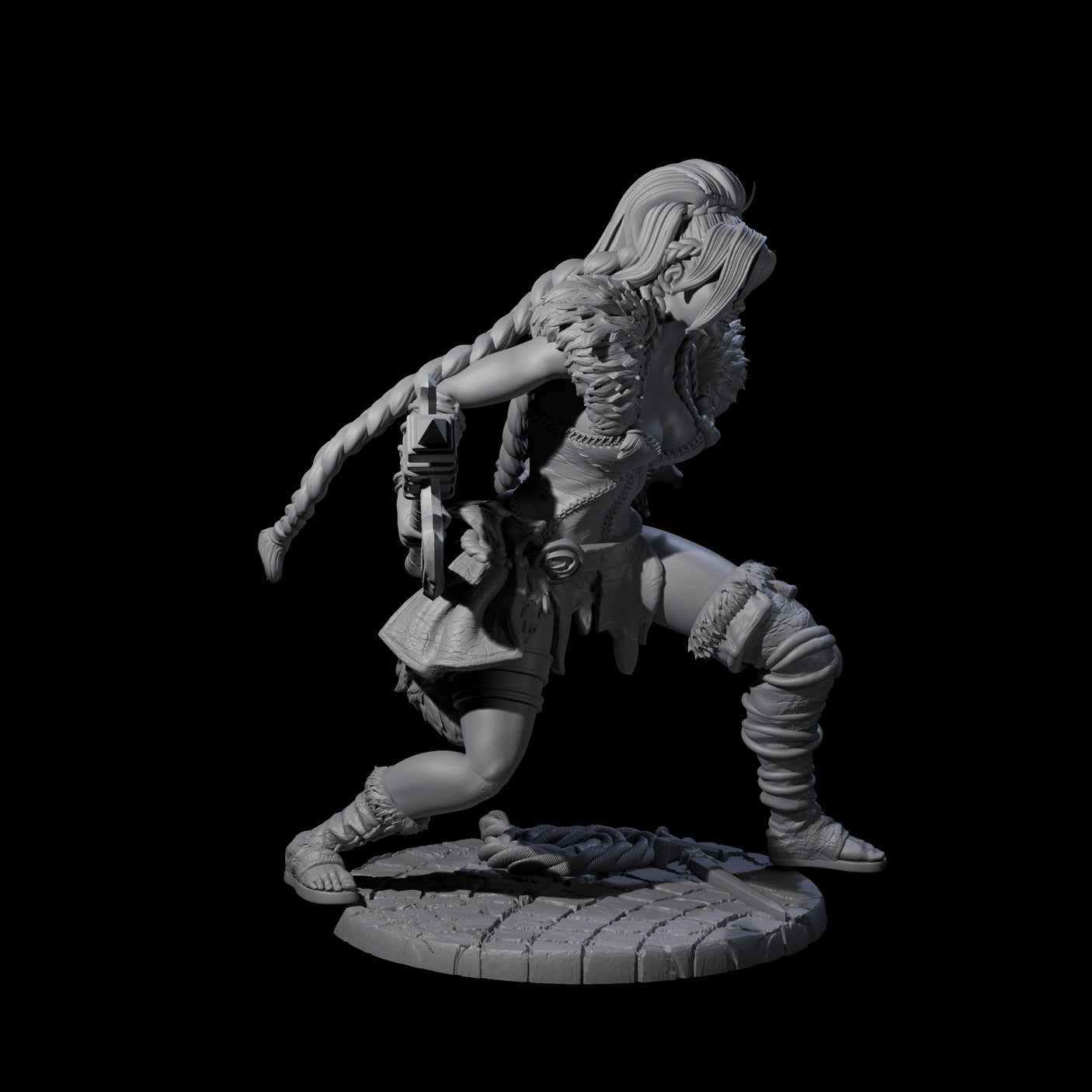 Sava - Grimancing Barbarian Miniature for Dungeons and Dragons, Pathfinder or other TTRPGs