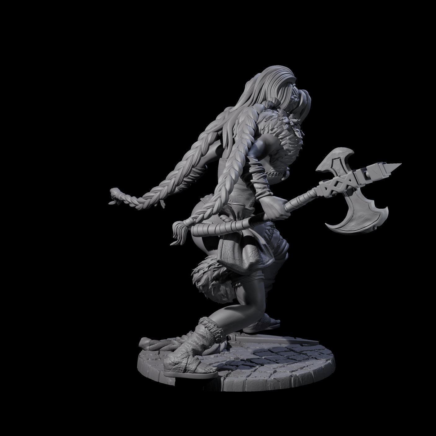 Sava - Grimancing Barbarian Miniature for Dungeons and Dragons, Pathfinder or other TTRPGs