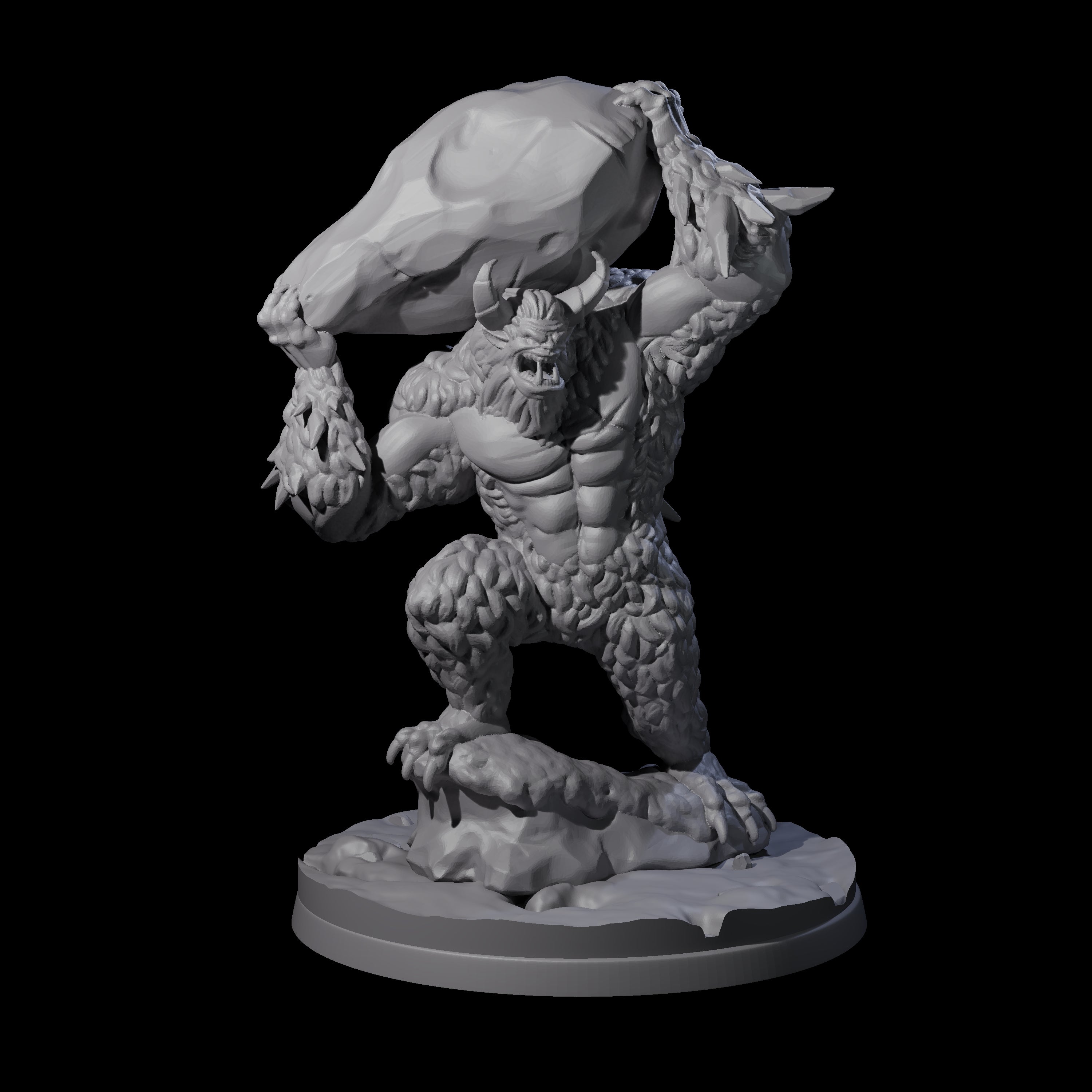 Savage Demonic Yeti Miniature for Dungeons and Dragons, Pathfinder or other TTRPGs