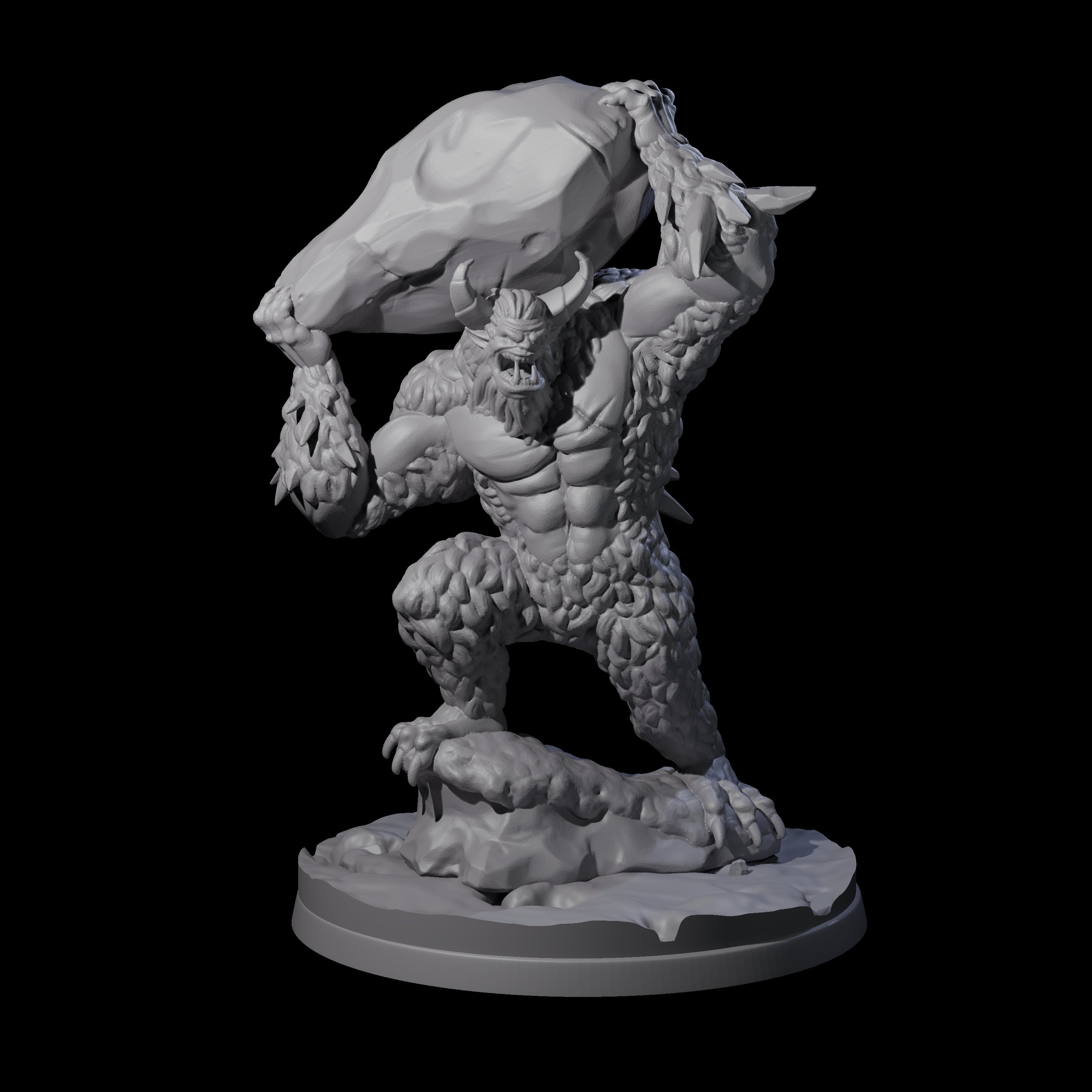 Savage Demonic Yeti Miniature for Dungeons and Dragons, Pathfinder or other TTRPGs