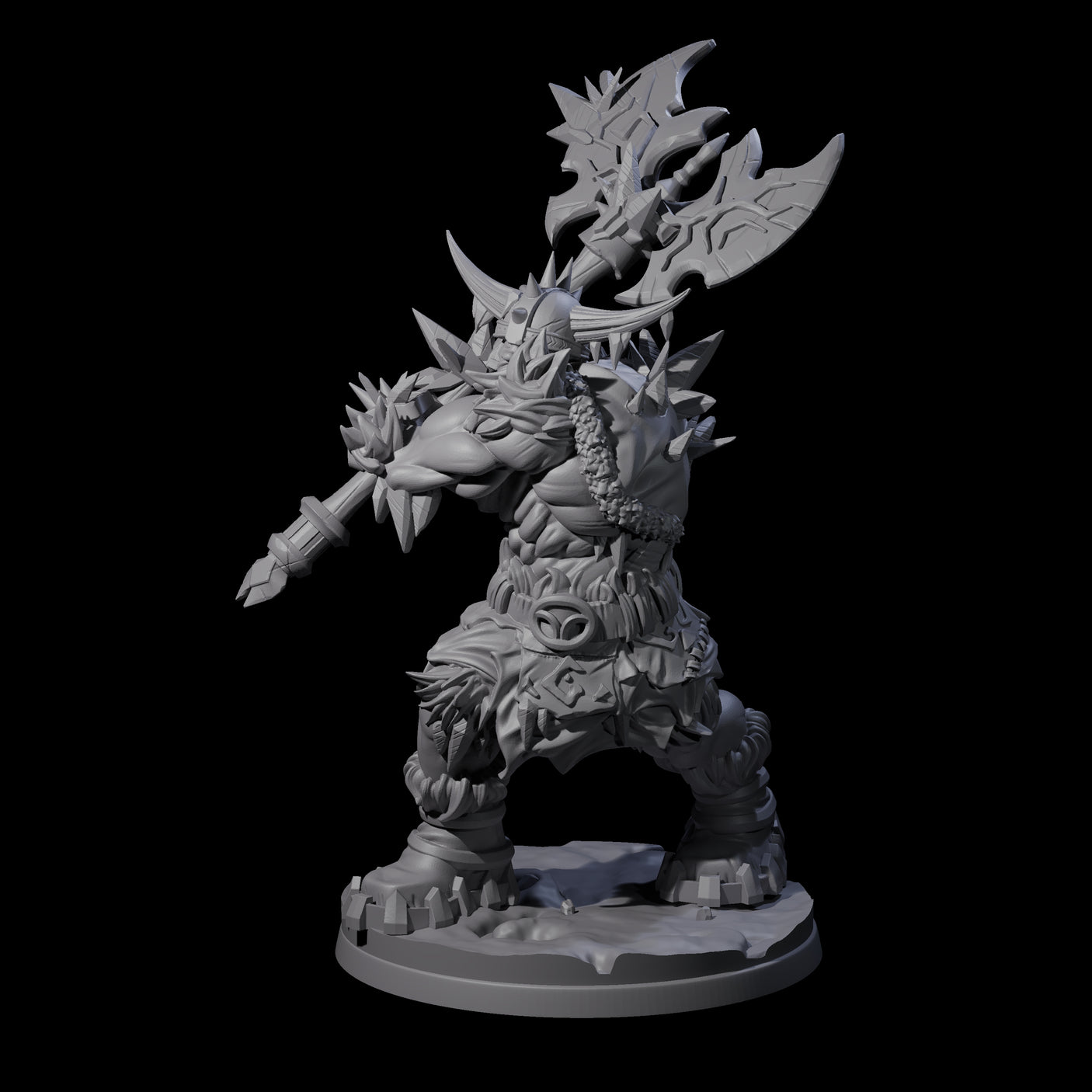 Savage Frost Giant Warrior Miniature for Dungeons and Dragons, Pathfinder or other TTRPGs