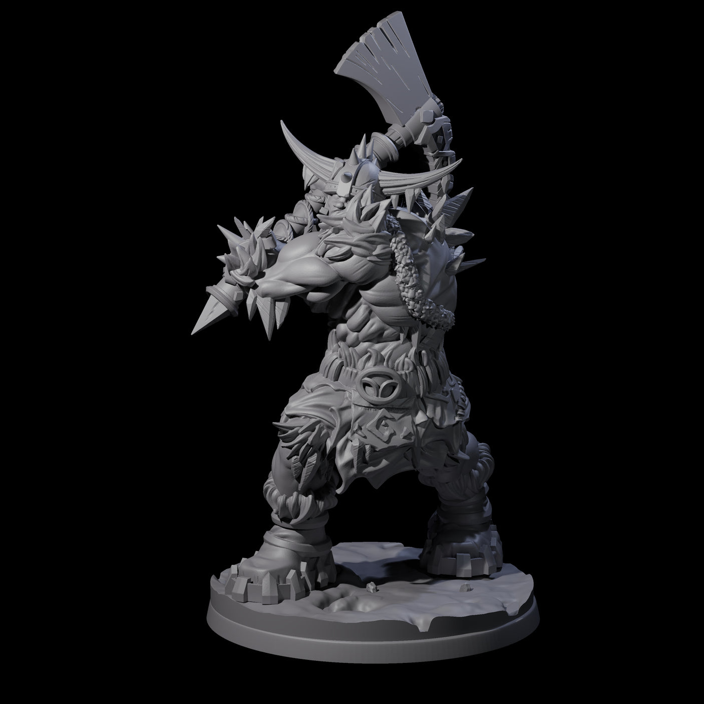 Savage Frost Giant Warrior Miniature for Dungeons and Dragons, Pathfinder or other TTRPGs