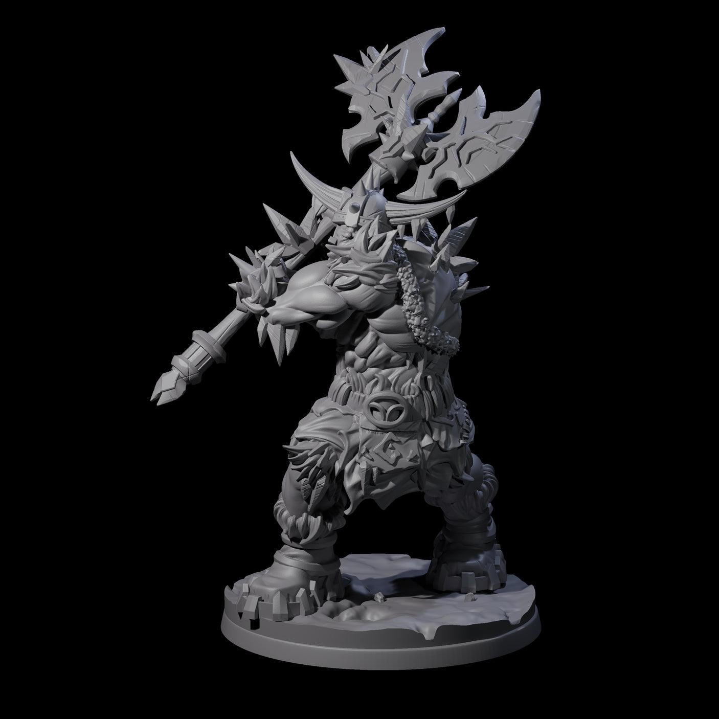 Savage Frost Giant Warrior Miniature for Dungeons and Dragons, Pathfinder or other TTRPGs