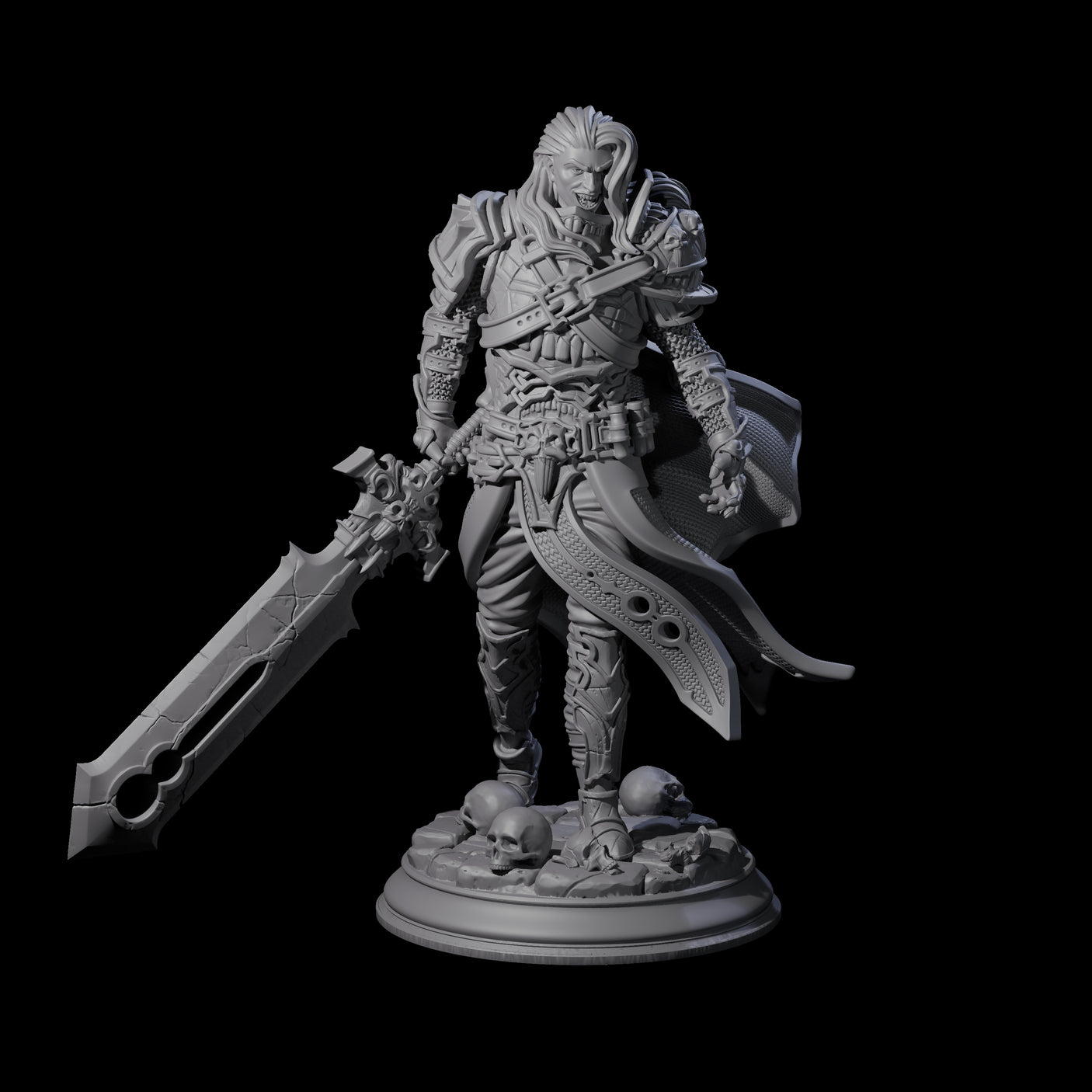 Savage Master Vampire Fighter Miniature for Dungeons and Dragons, Pathfinder or other TTRPGs