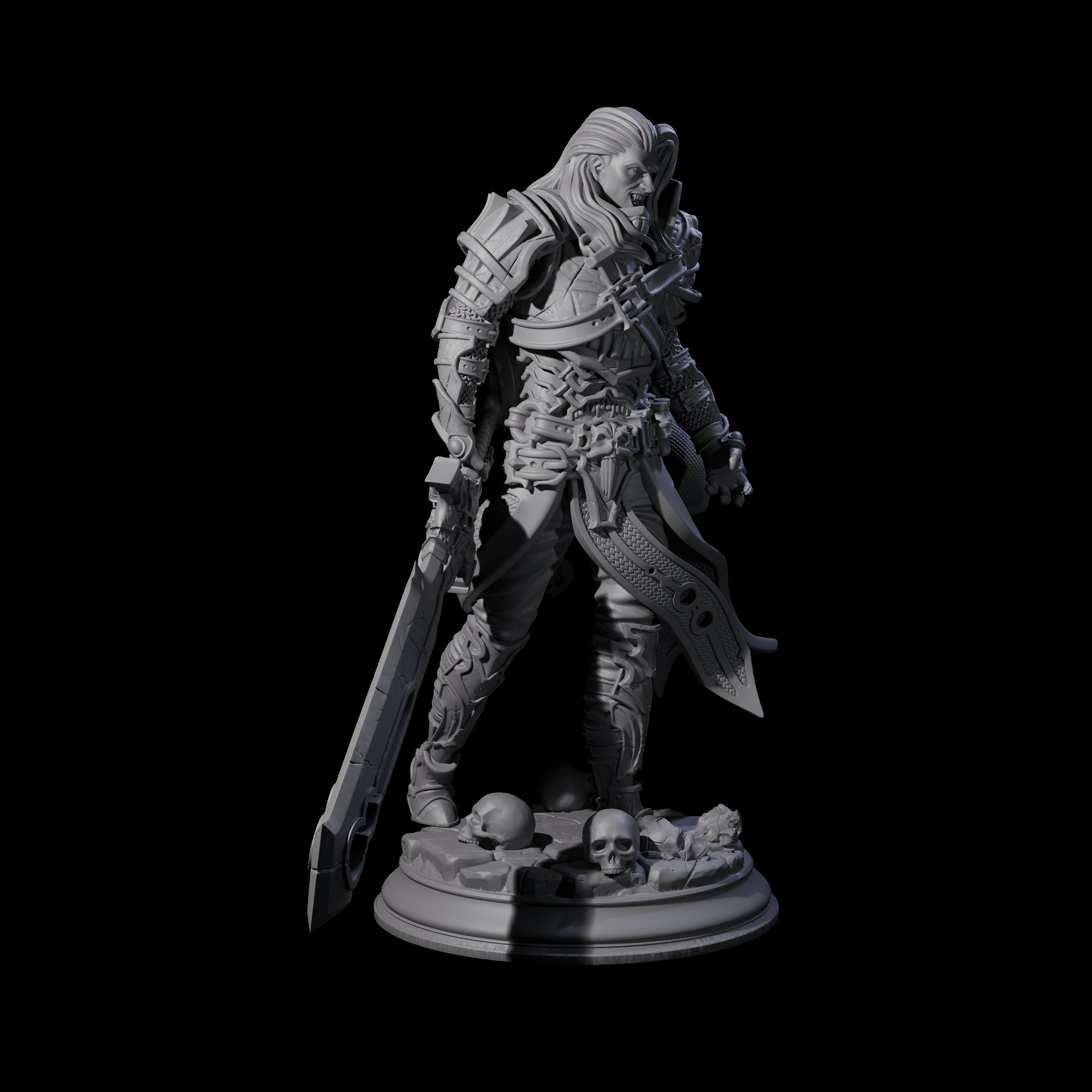 Savage Master Vampire Fighter Miniature for Dungeons and Dragons, Pathfinder or other TTRPGs