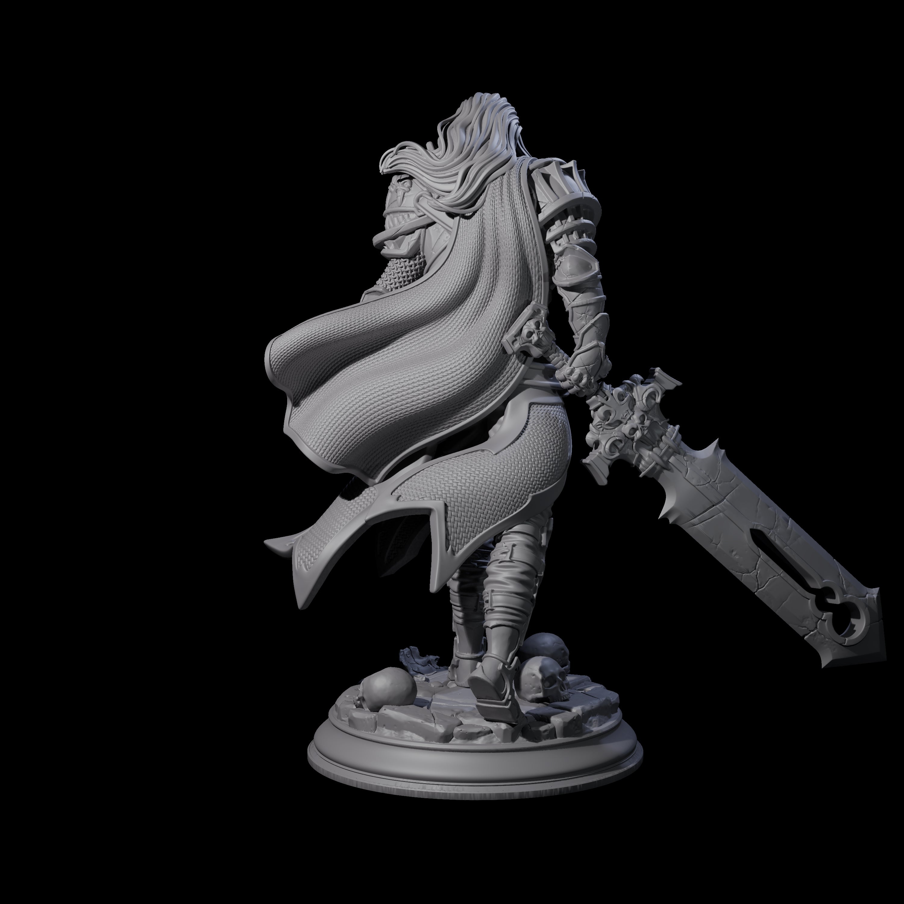 Savage Master Vampire Fighter Miniature for Dungeons and Dragons, Pathfinder or other TTRPGs