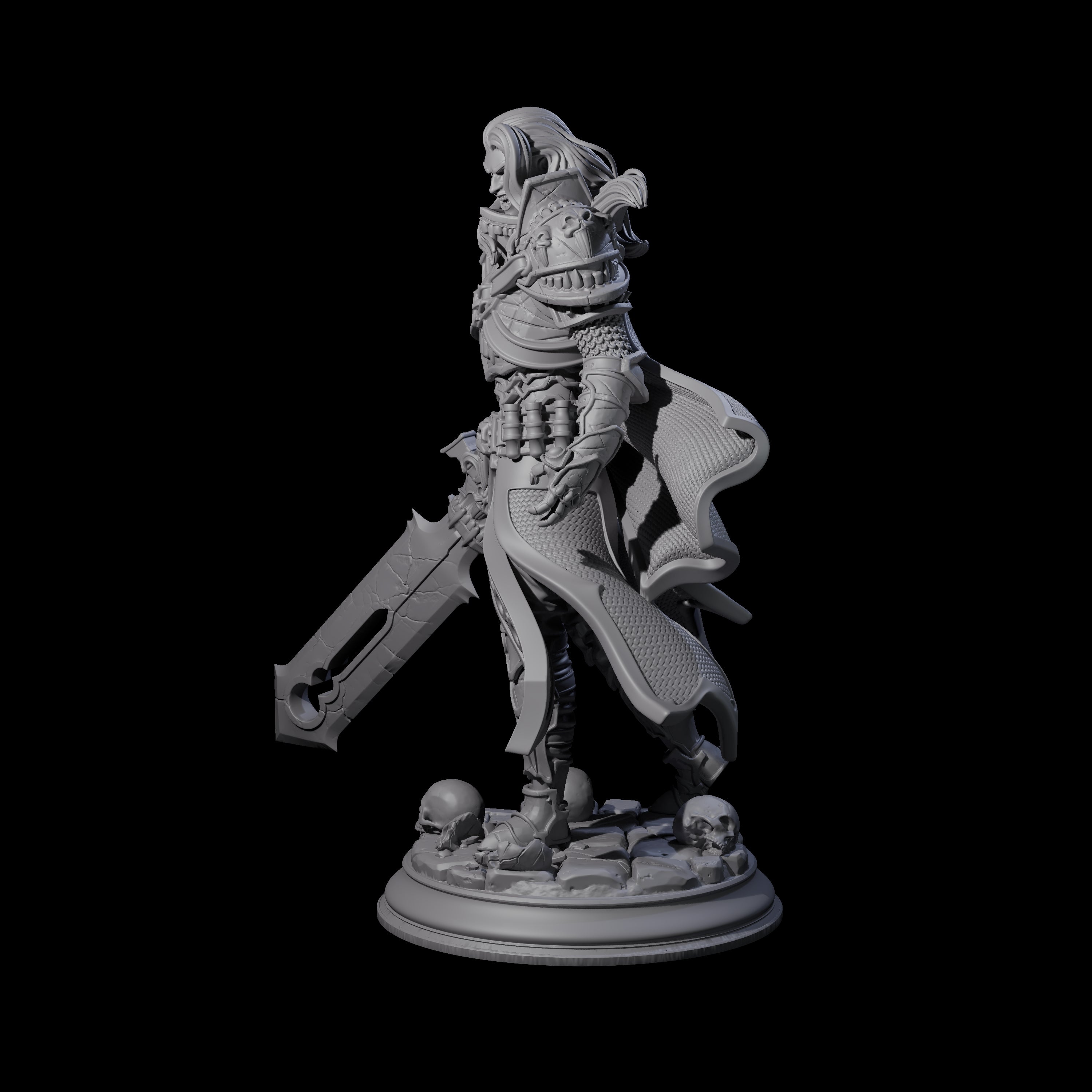 Savage Master Vampire Fighter Miniature for Dungeons and Dragons, Pathfinder or other TTRPGs