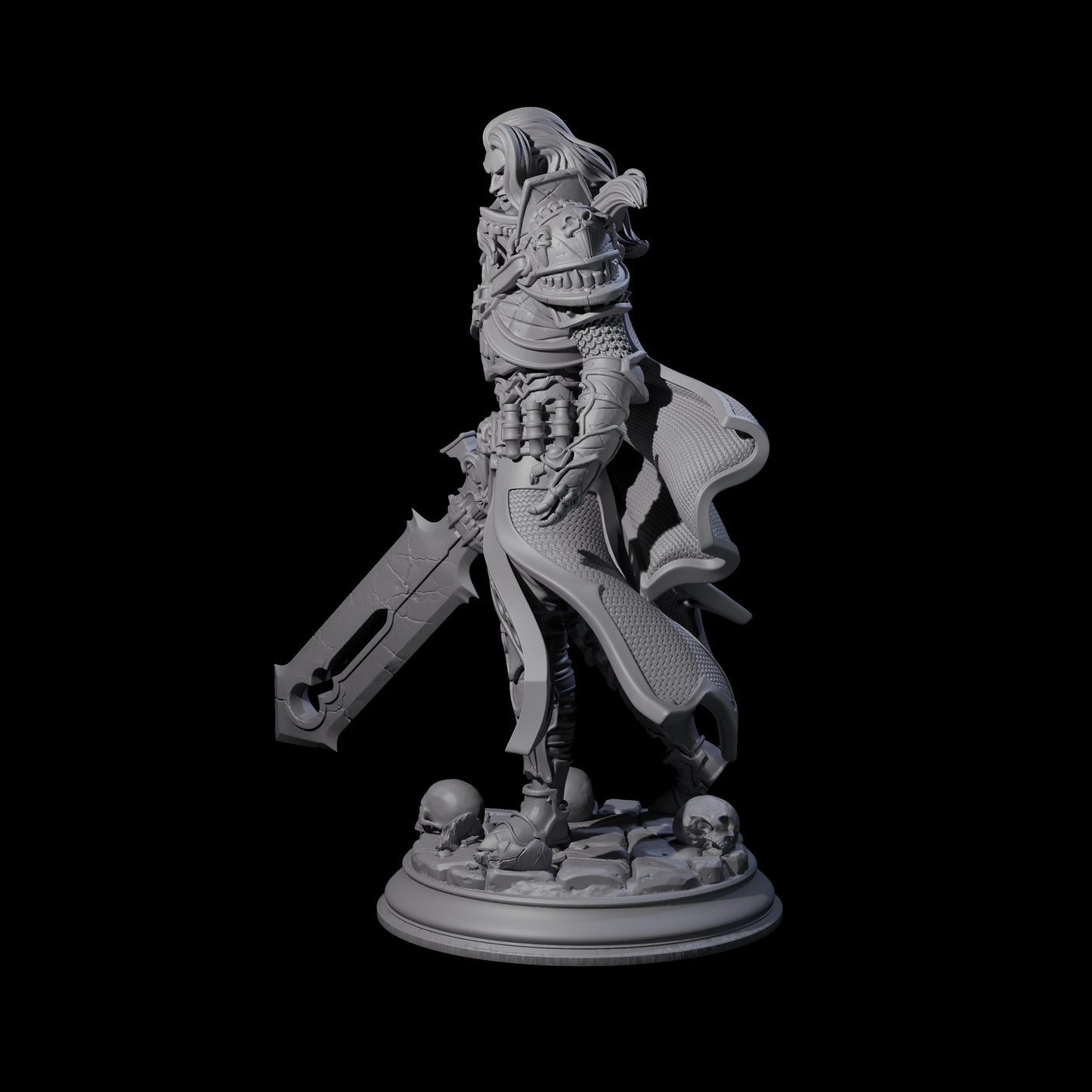 Savage Master Vampire Fighter Miniature for Dungeons and Dragons, Pathfinder or other TTRPGs
