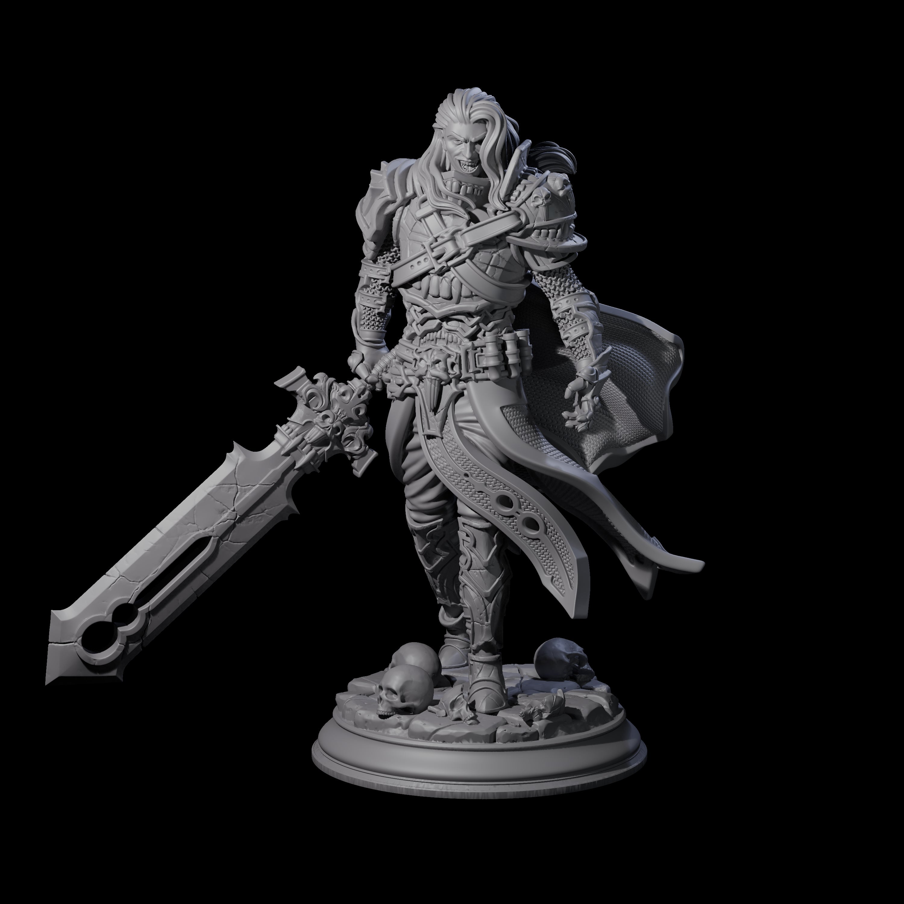 Savage Master Vampire Fighter Miniature for Dungeons and Dragons, Pathfinder or other TTRPGs