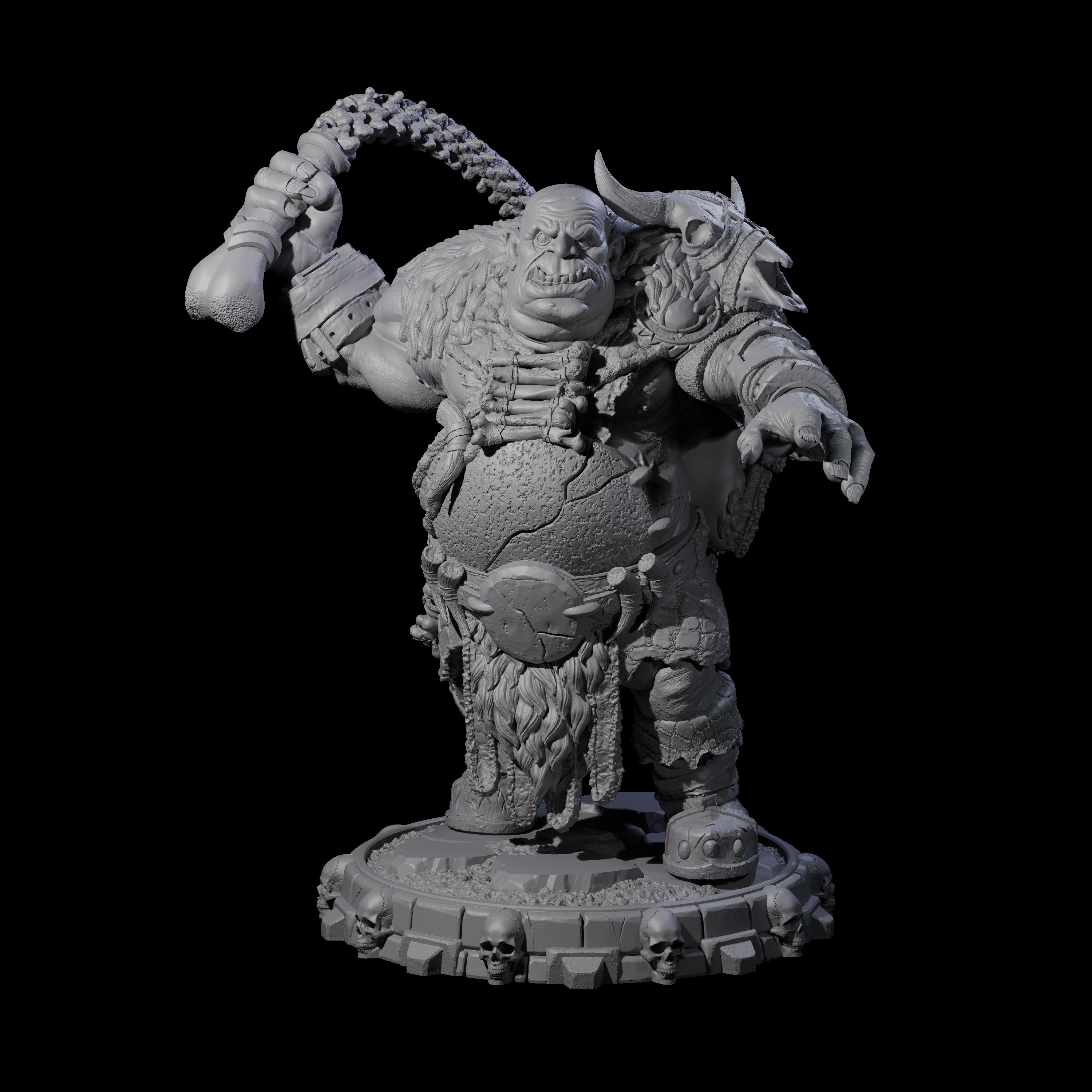 Savage Skullmarch Ogre B Miniature for Dungeons and Dragons, Pathfinder or other TTRPGs