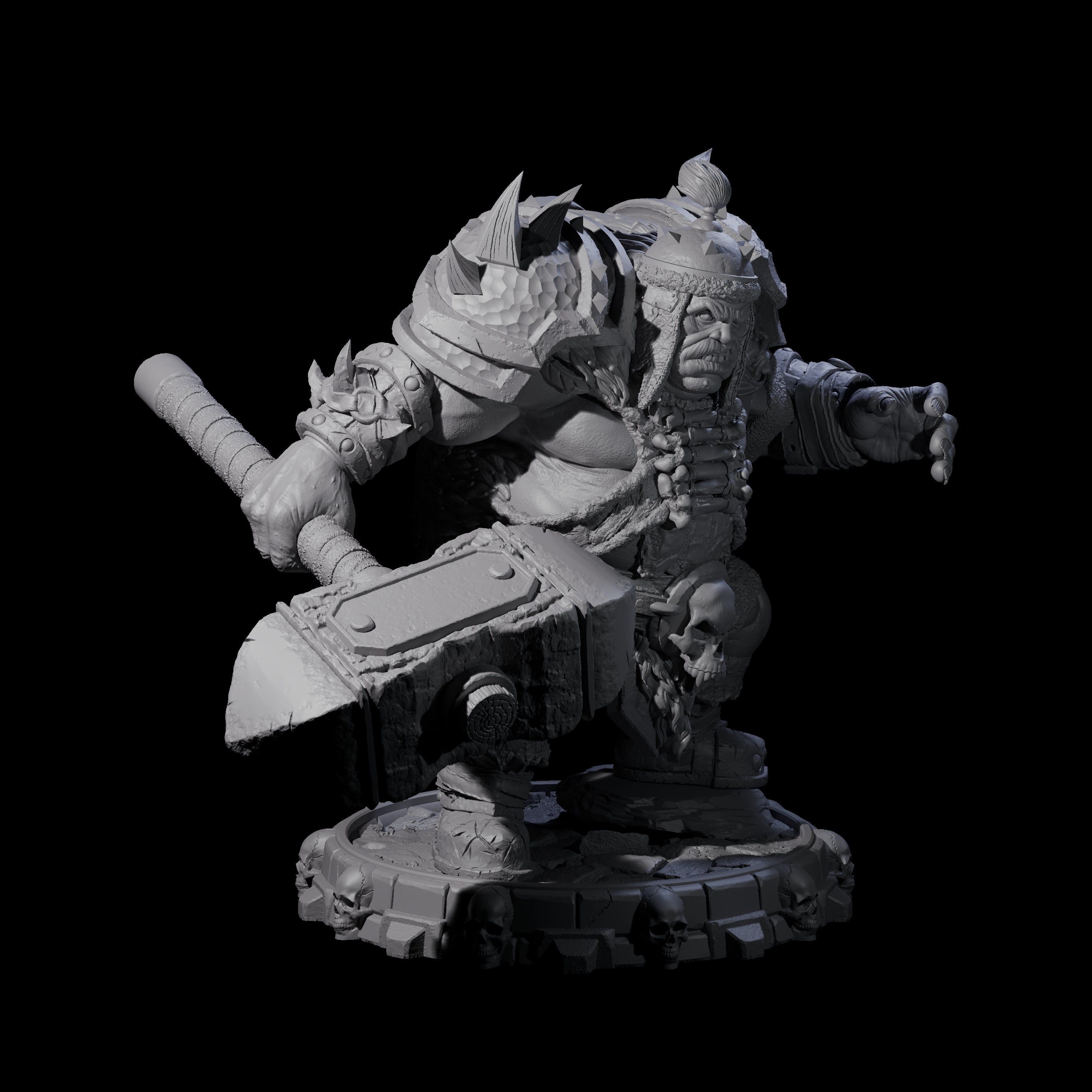 Savage Skullmarch Ogre C Miniature for Dungeons and Dragons, Pathfinder or other TTRPGs