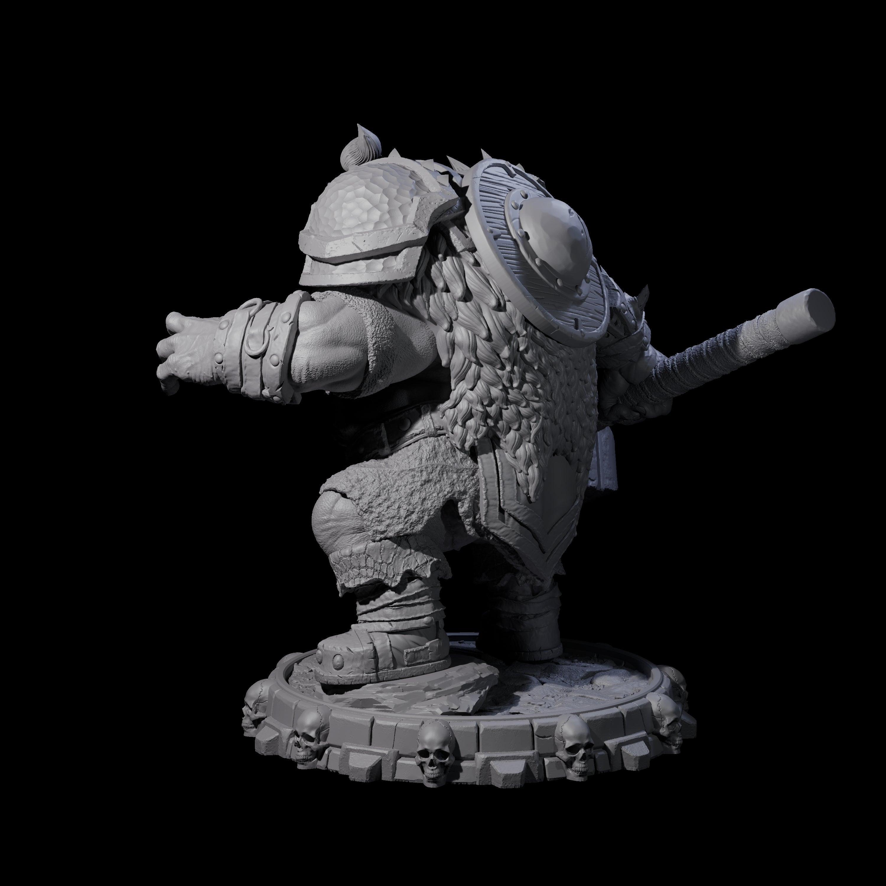 Savage Skullmarch Ogre C Miniature for Dungeons and Dragons, Pathfinder or other TTRPGs