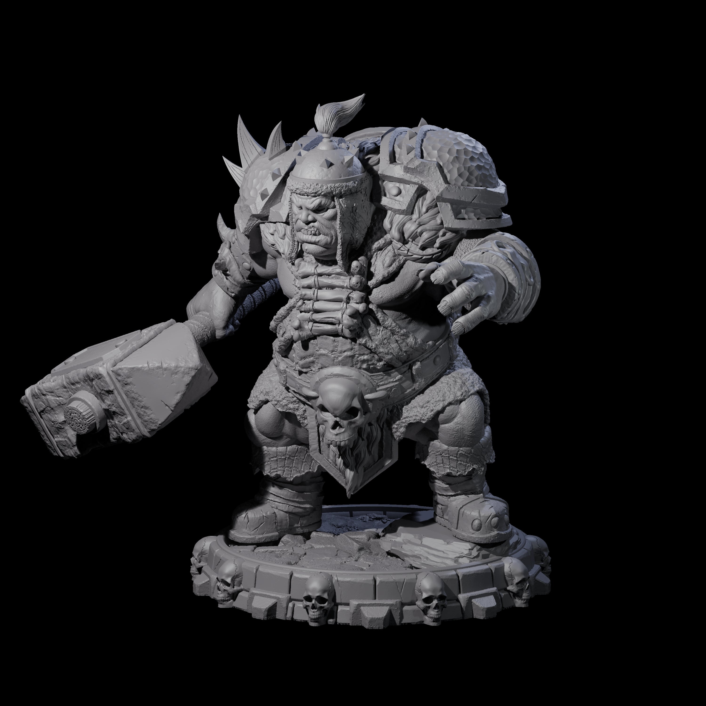 Savage Skullmarch Ogre C Miniature for Dungeons and Dragons, Pathfinder or other TTRPGs