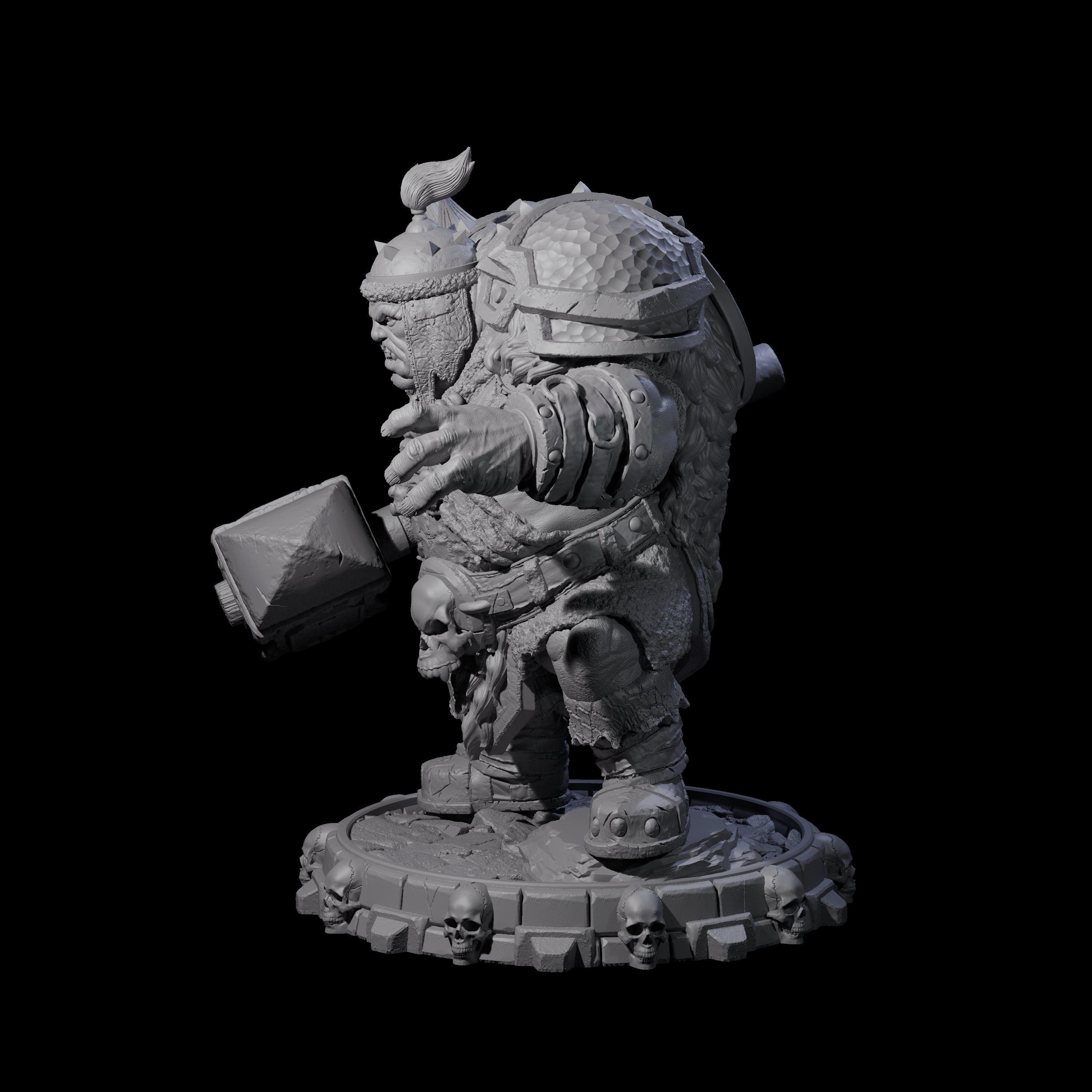 Savage Skullmarch Ogre C Miniature for Dungeons and Dragons, Pathfinder or other TTRPGs