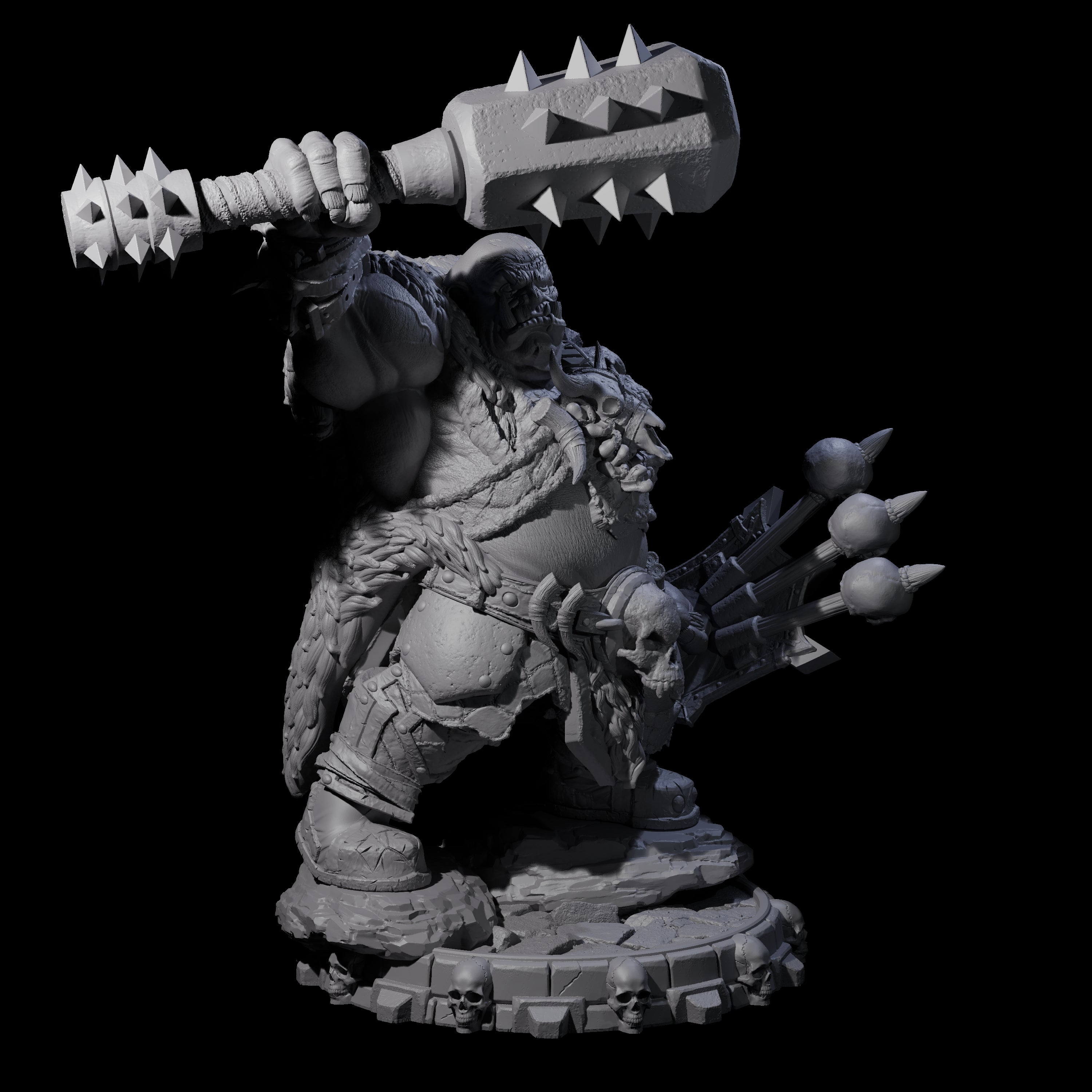 Savage Skullmarch Ogre E Miniature for Dungeons and Dragons, Pathfinder or other TTRPGs