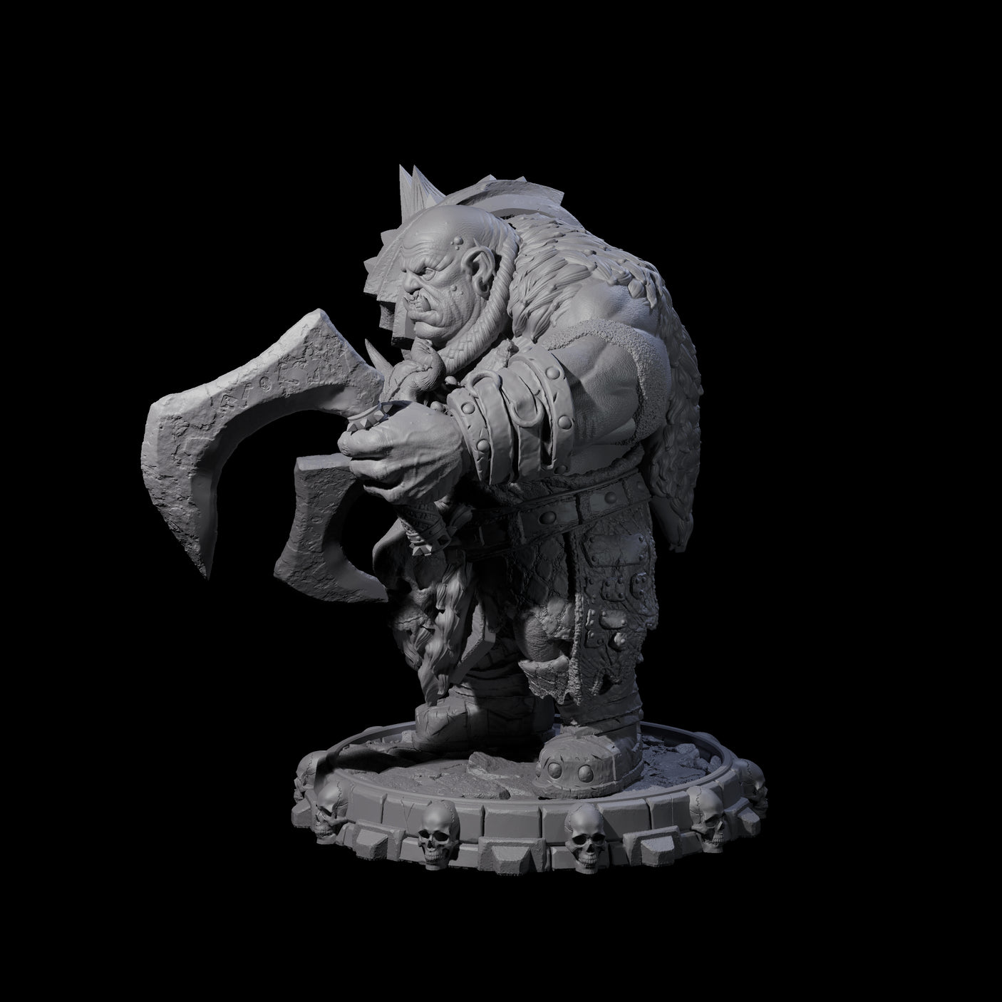Savage Skullmarch Ogre G Miniature for Dungeons and Dragons, Pathfinder or other TTRPGs