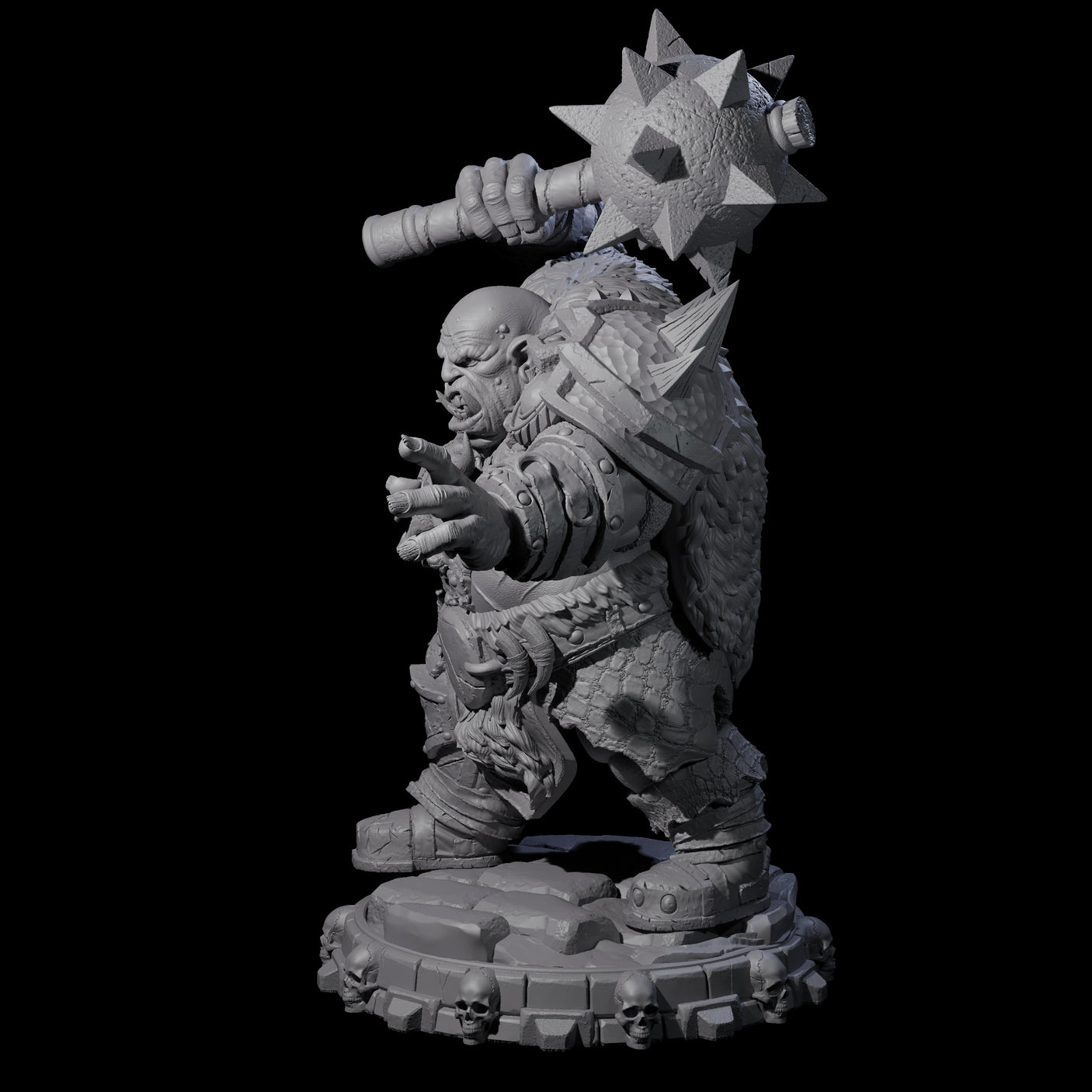 Savage Skullmarch Ogre H Miniature for Dungeons and Dragons, Pathfinder or other TTRPGs