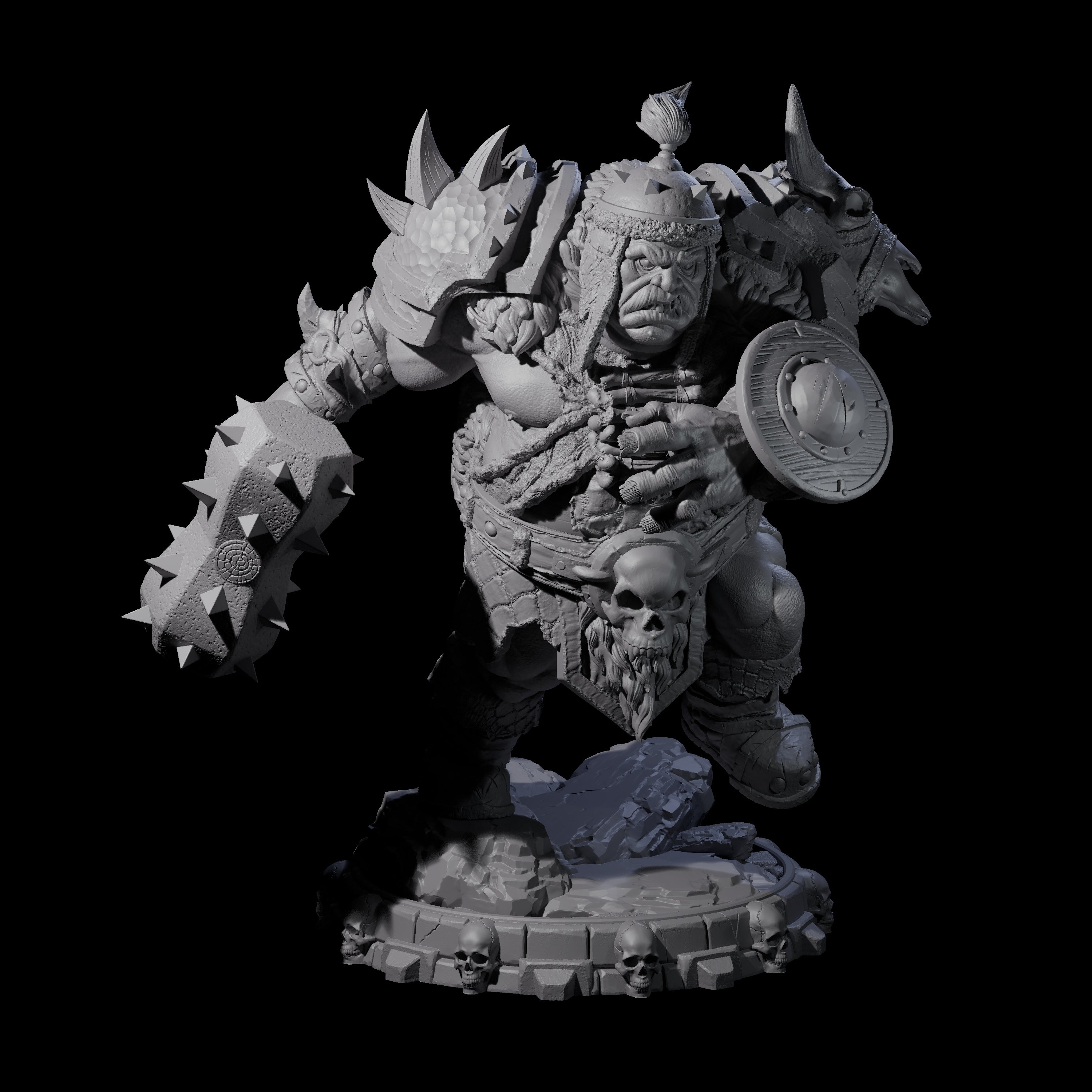 Savage Skullmarch Ogre L Miniature for Dungeons and Dragons, Pathfinder or other TTRPGs