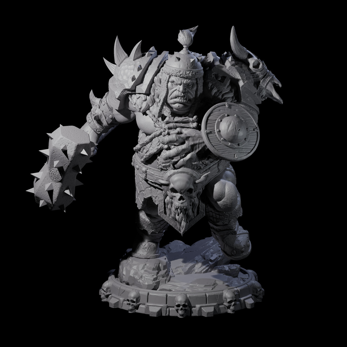 Savage Skullmarch Ogre L Miniature for Dungeons and Dragons, Pathfinder or other TTRPGs
