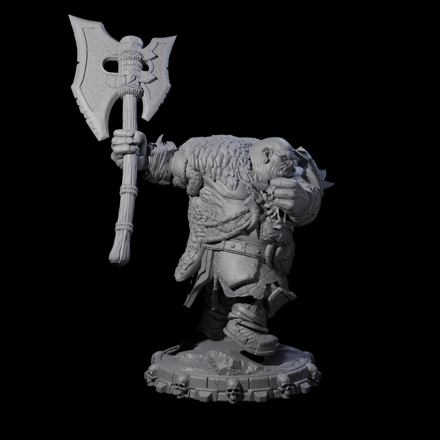 Savage Skullmarch Ogre M Miniature for Dungeons and Dragons, Pathfinder or other TTRPGs