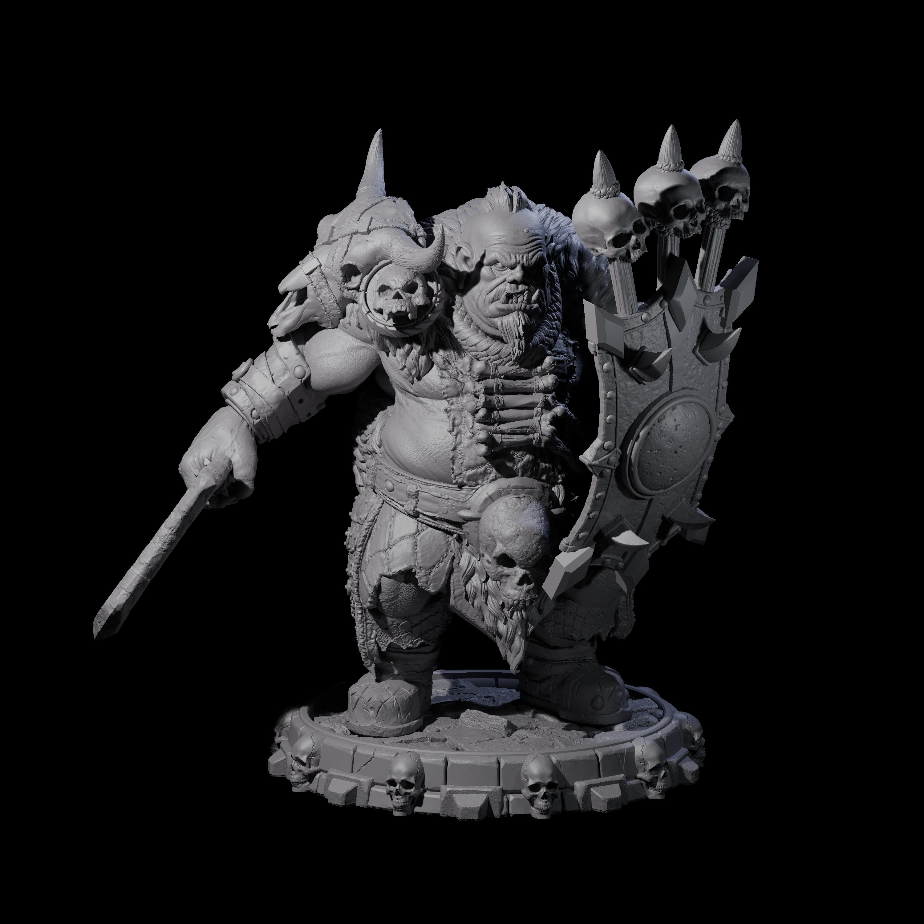 Savage Skullmarch Ogre N Miniature for Dungeons and Dragons, Pathfinder or other TTRPGs
