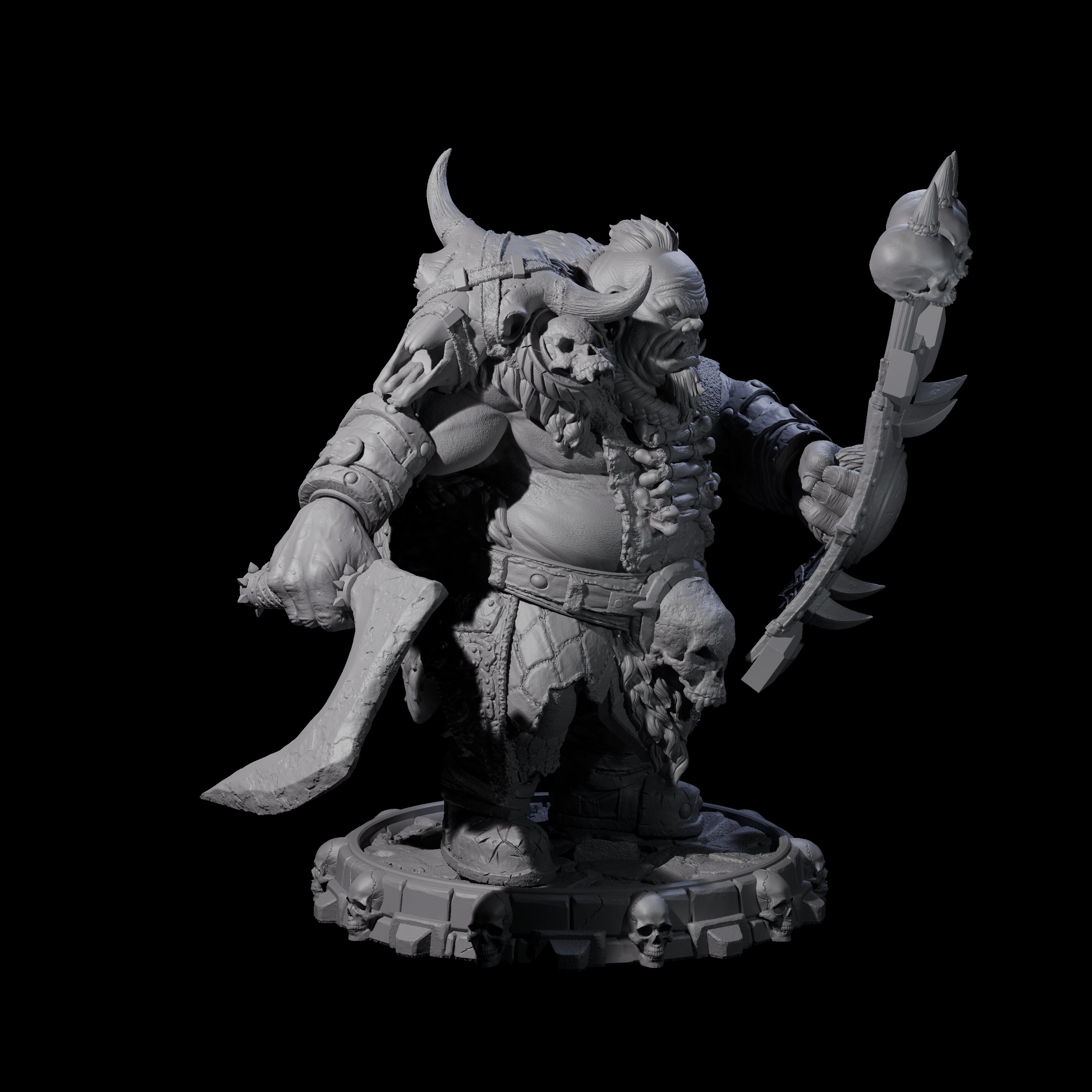 Savage Skullmarch Ogre N Miniature for Dungeons and Dragons, Pathfinder or other TTRPGs